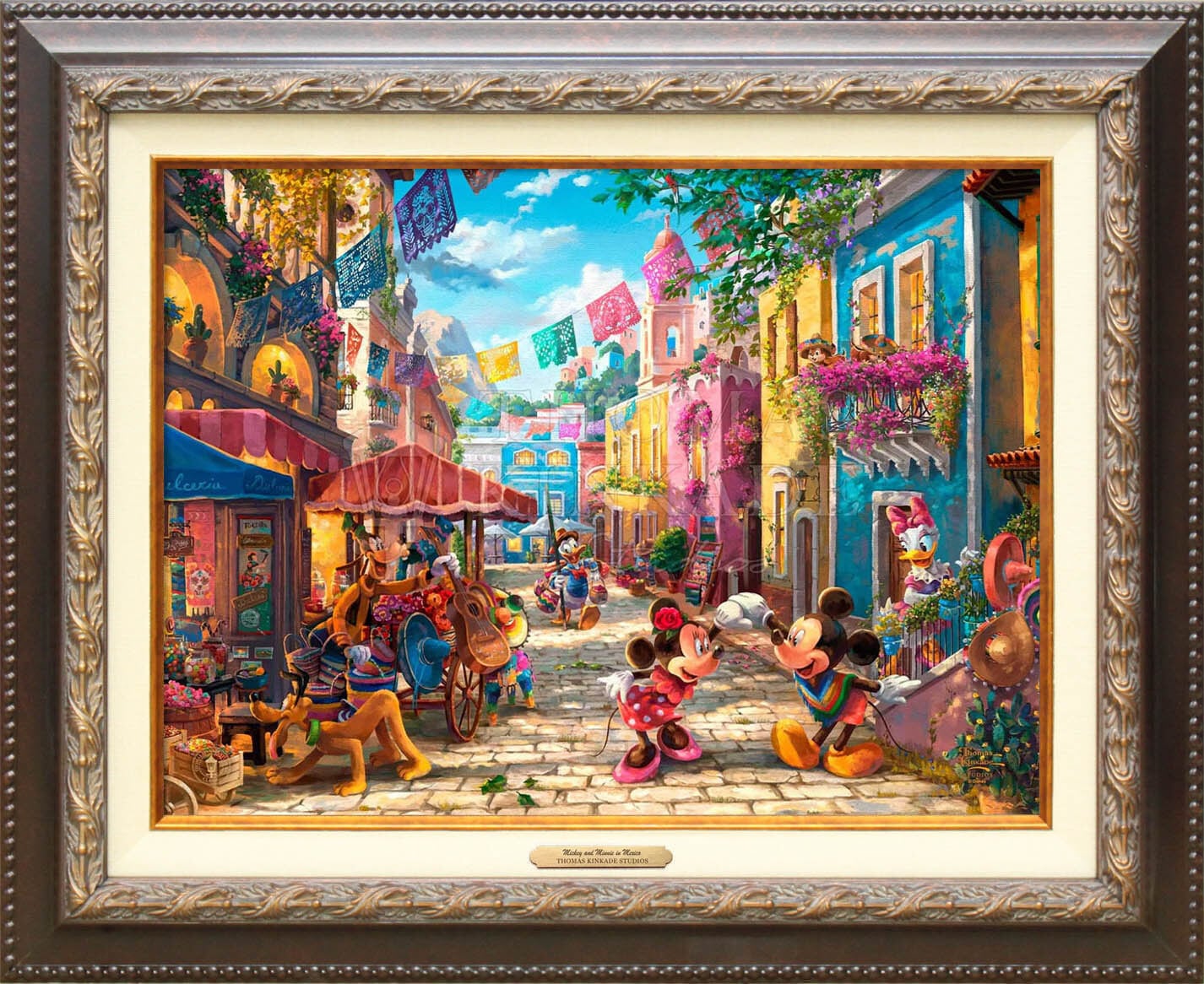 ディズニー絵画「ミッキー＆ミニー/イン メキシコ」作品証明書 展示用