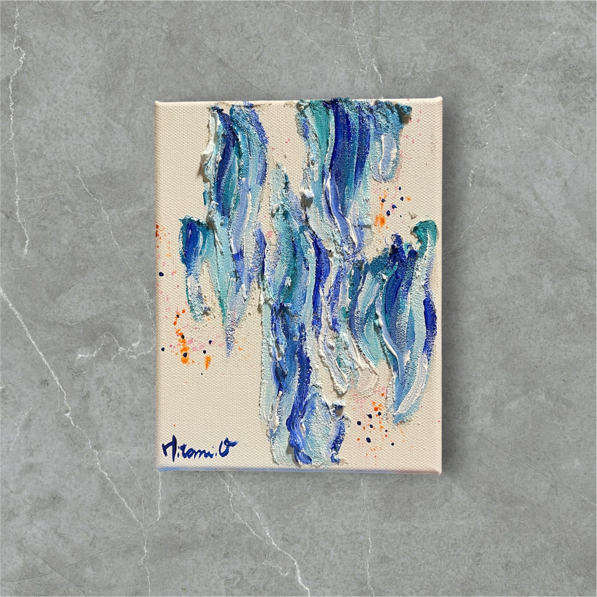 A-3/26】原画 絵画 抽象画 キャンバス 真作 インテリア 作品証明書付