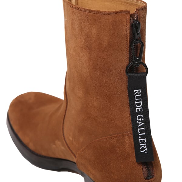 BACK ZIP BOOTS - SUEDE (BROWN) / RUDE GALLERY | CROSS ROAD BLUES