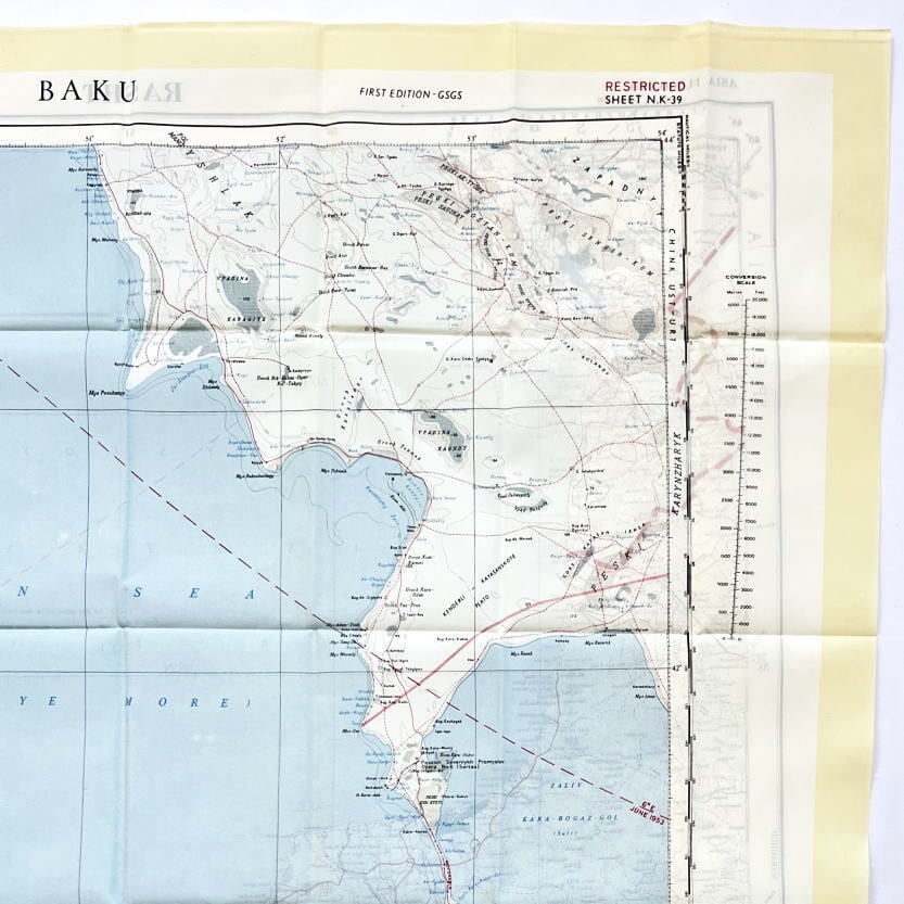 RAF エスケープマップ Royal Air Force Escape Map Scarf RASHT＆ BAKU