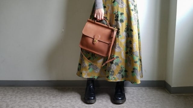 美品 オールドコーチ ☆USA製 ウィリス ターンロック レザー 2WAY