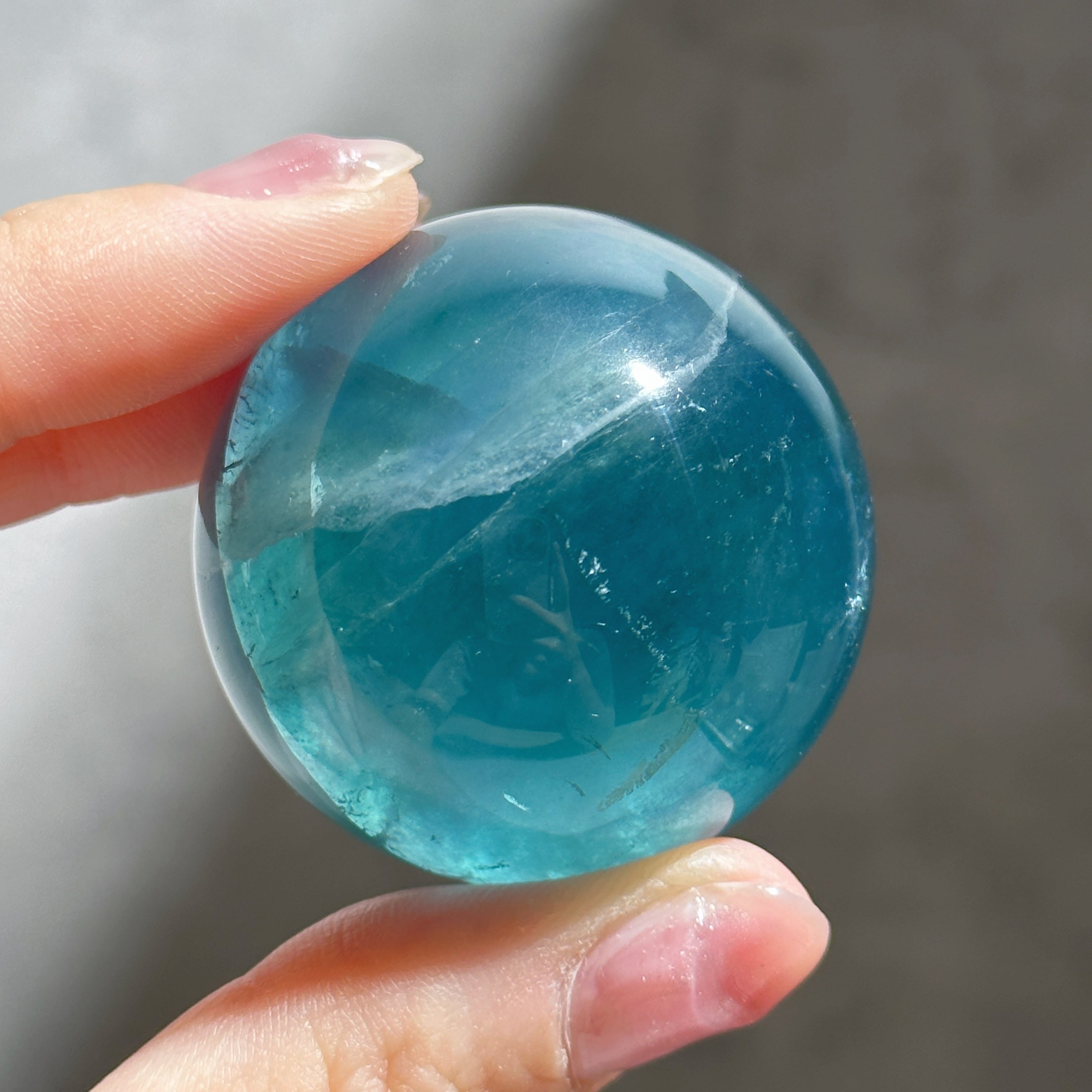 ブルーフローライト スフィア（丸玉）02◇ Blue Fluorite ◇天然石