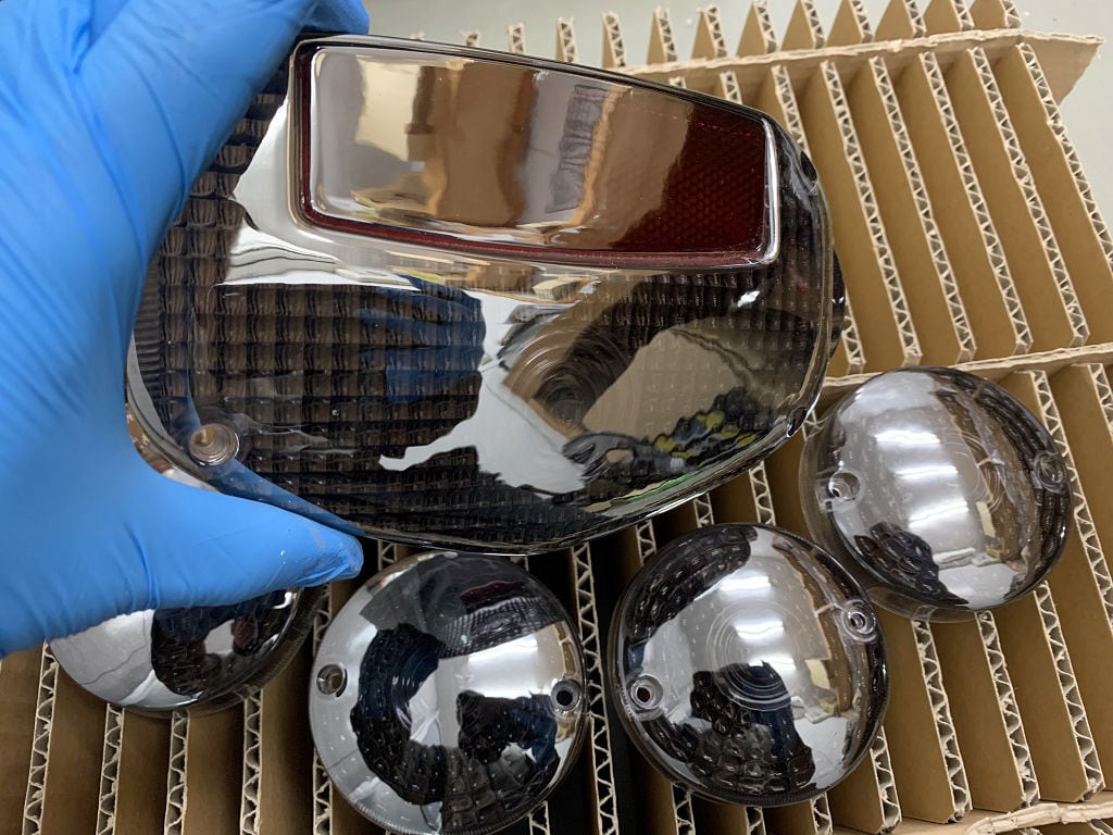 アウトレット：透かしメッキ加工済GS400タイプのクリアウインカー