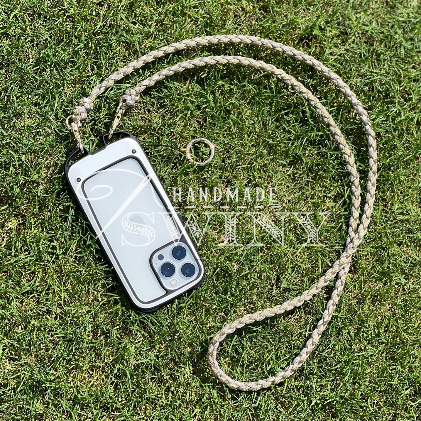 パラコード オーダーメイド ダブルフック スマホショルダーストラップ