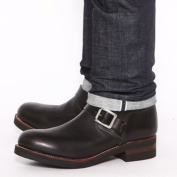 REBELS LEATHER ENGINEER BOOTS (BLACK) / RUDE GALLERY BLACK REBEL