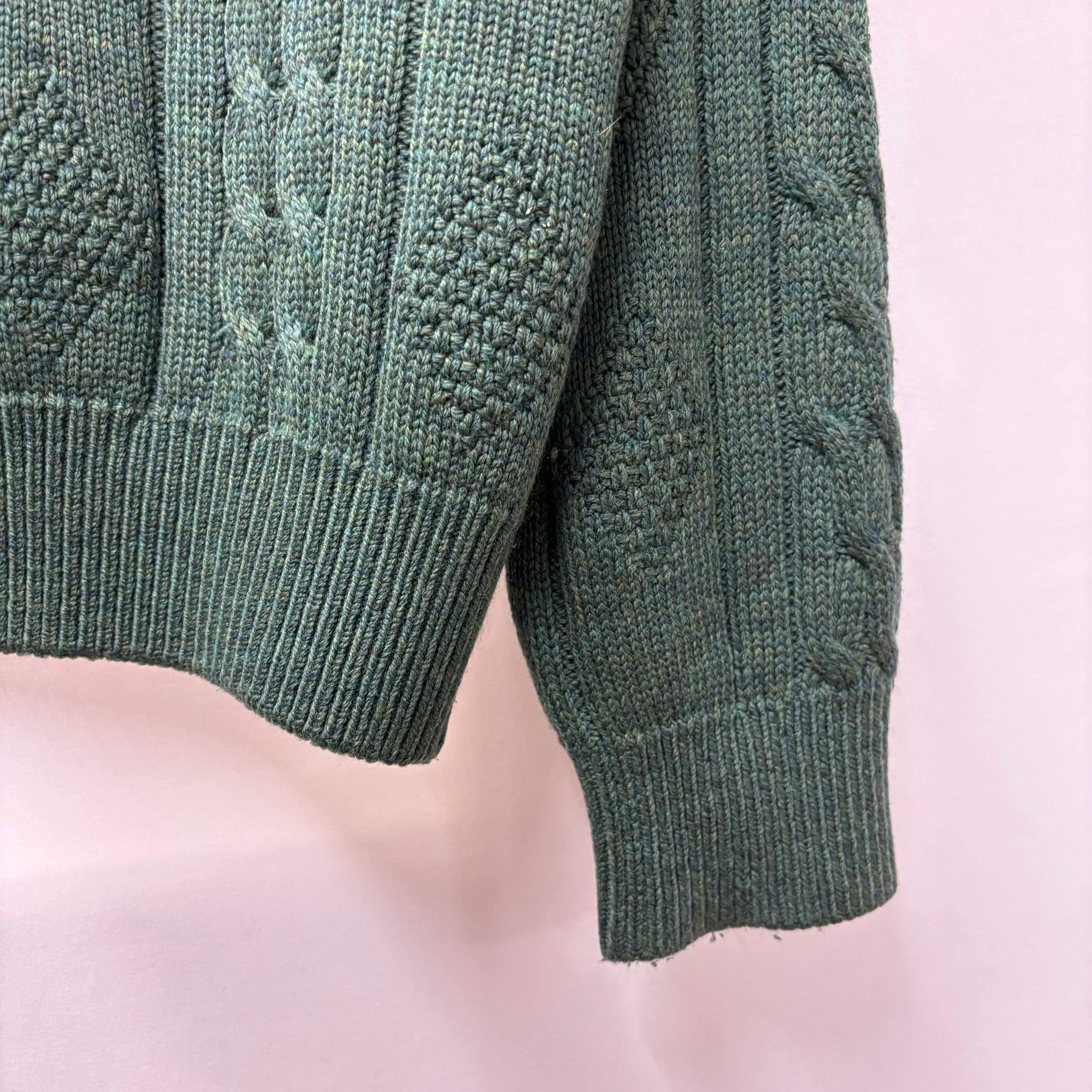 90s Burberrys knit バーバリー ニット/セーター burberry 緑 メランジ