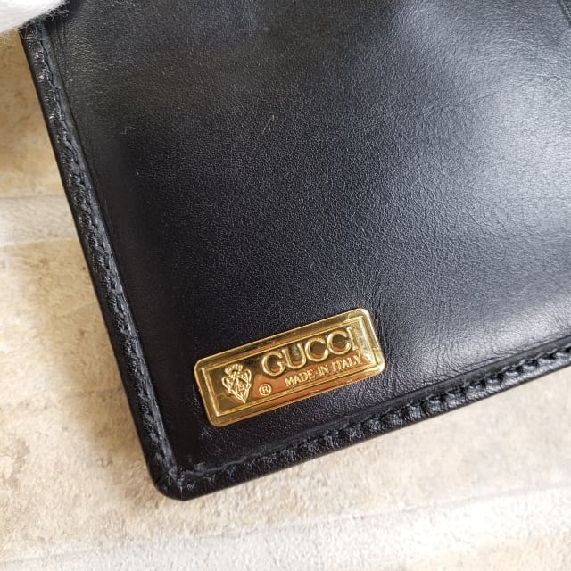 美品 オールドグッチ ☆ ヴィンテージ GG柄キャンバス レザー コンビ