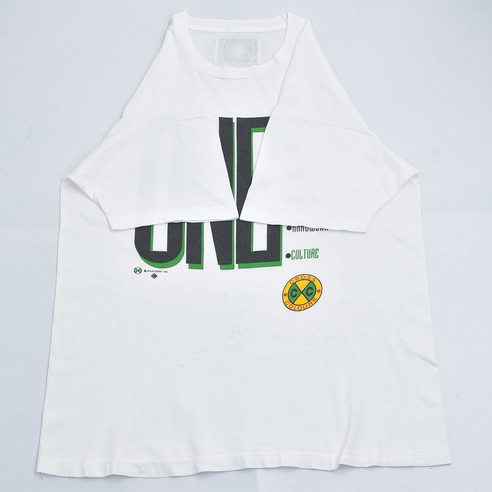 90s CROSS COLOURS クロスカラーズ ONE グラフィックプリント Tシャツ