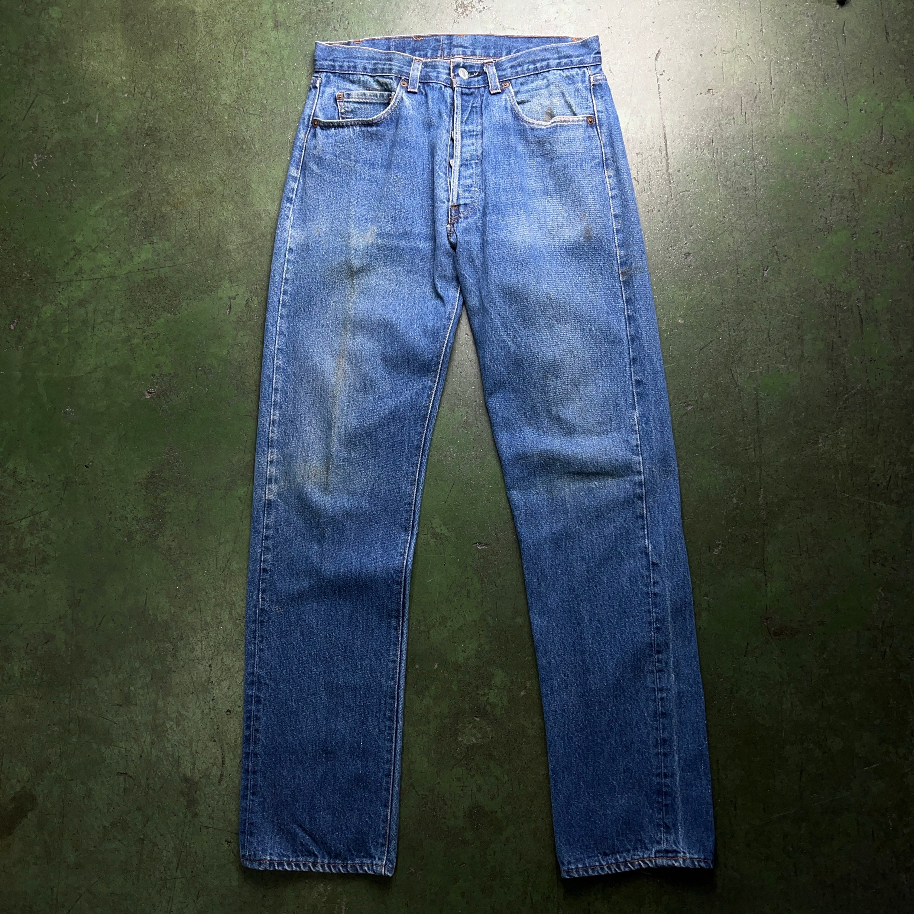 80's Levi's 501 Denim Pants W33 黒カン リーバイス デニムパンツ 色