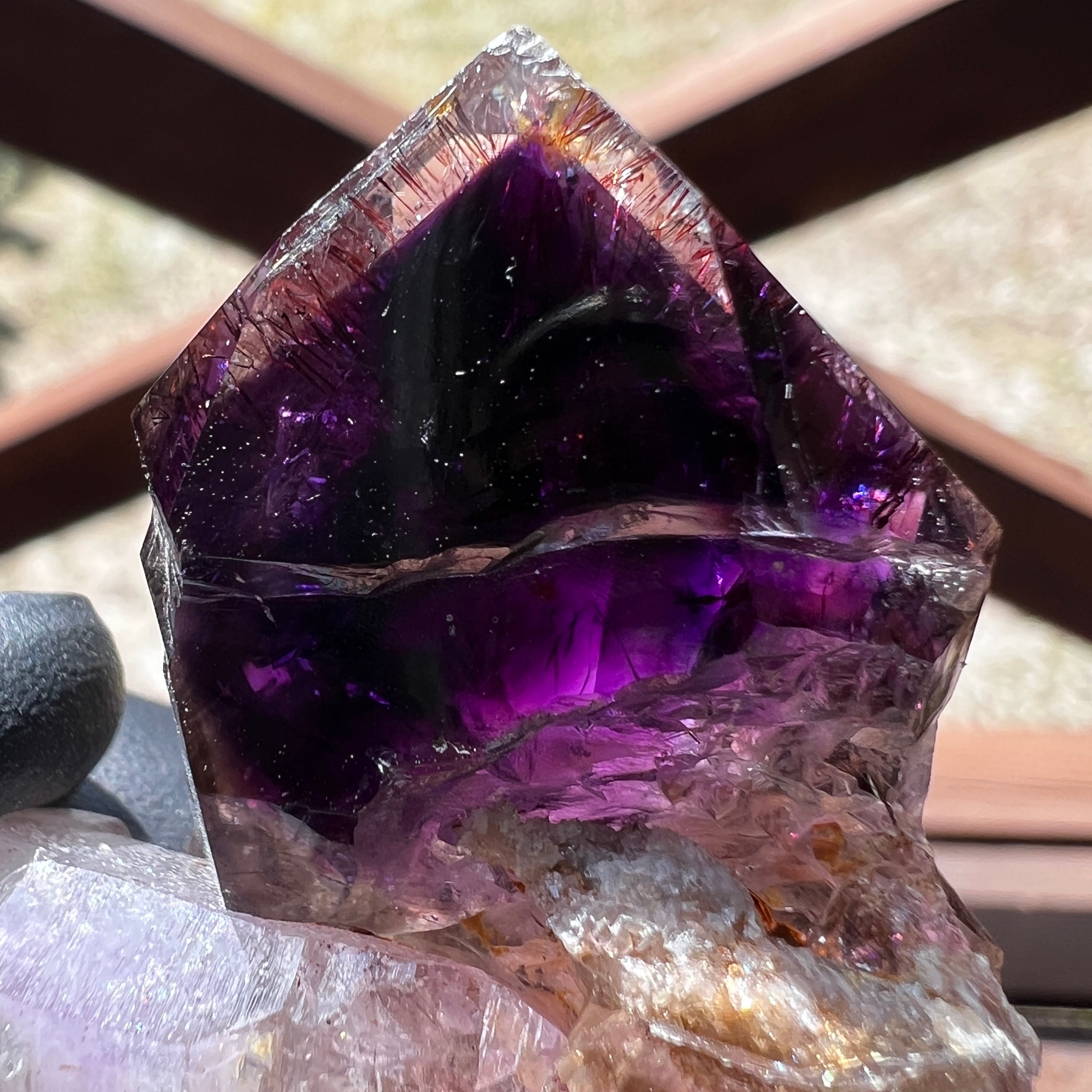 水入り ブルーフレーム セプター シャンガンアメジスト ジンバブエ