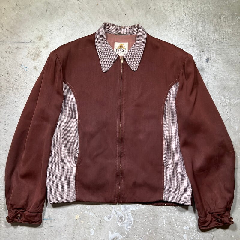 50's CRESCO fine Sportswear レーヨンギャバジンジャケット ギャバ