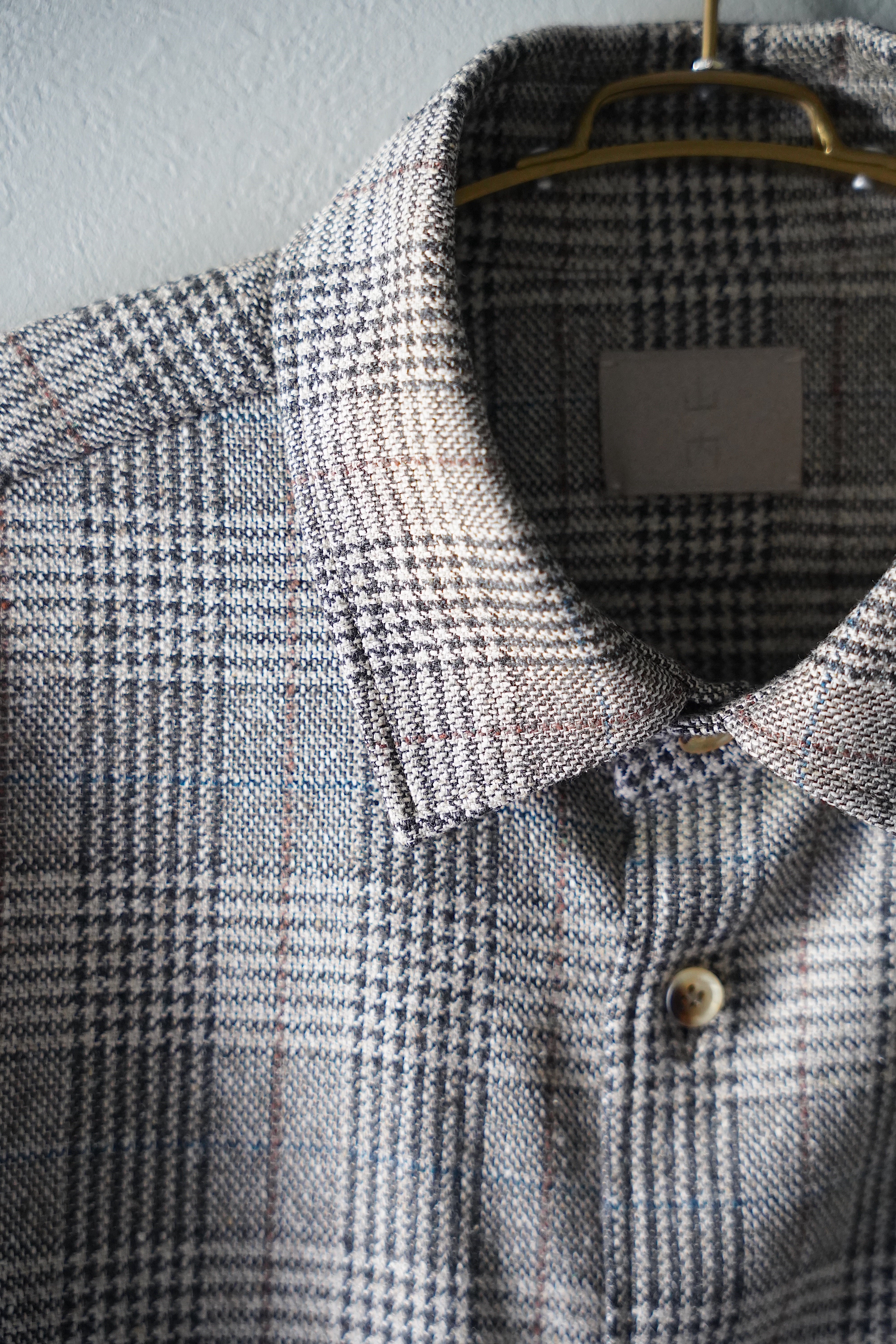 山内 ネップシルクウール・オープンカラーシャツ | DE OJAL omomuki