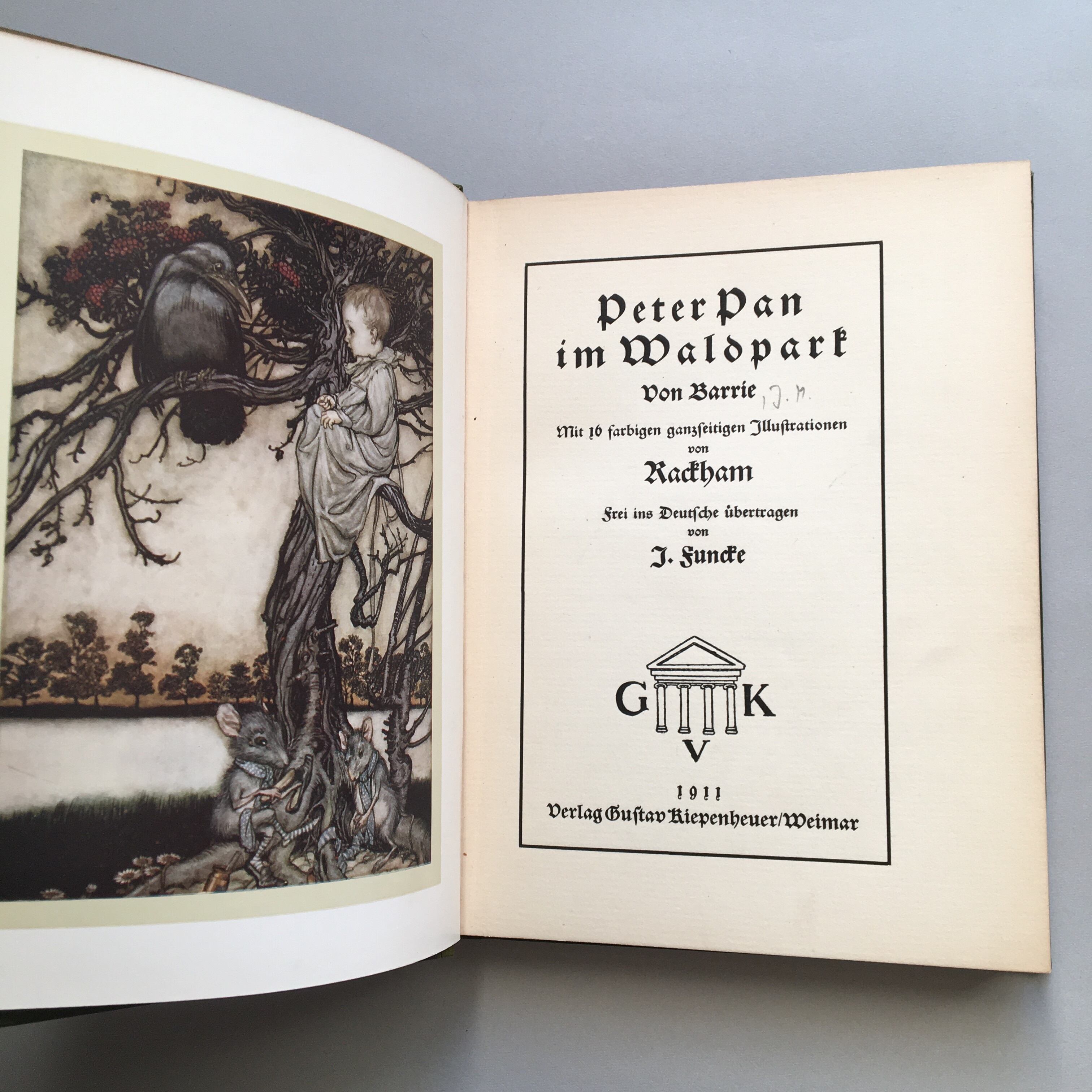 森林公園のピーター・パン（ドイツ語初版、ラッカム挿絵） | 髙橋麻帆書店