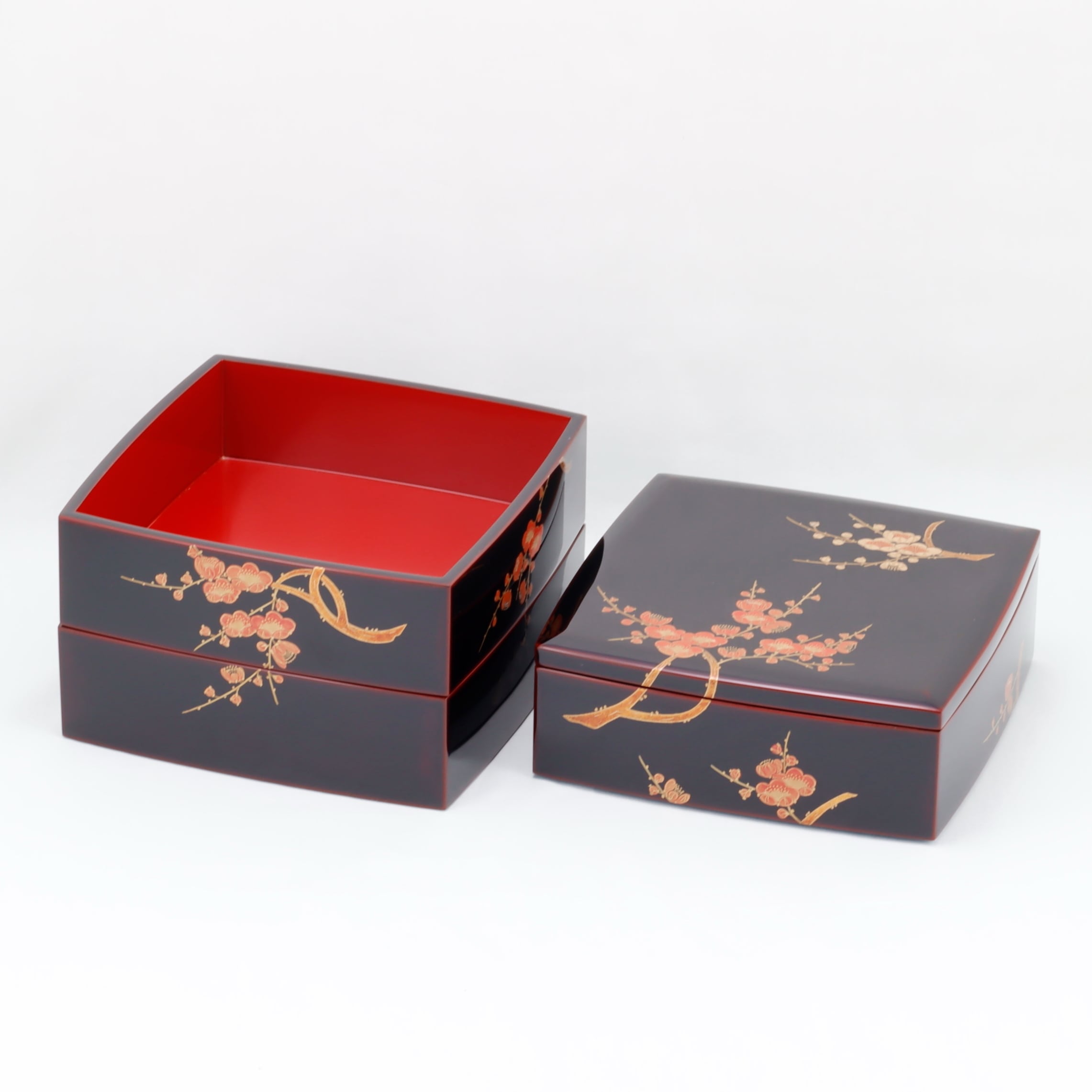 2段重（漆塗り、金蒔絵 伝統工芸・大丸京都店取扱品） 2段重（漆塗り