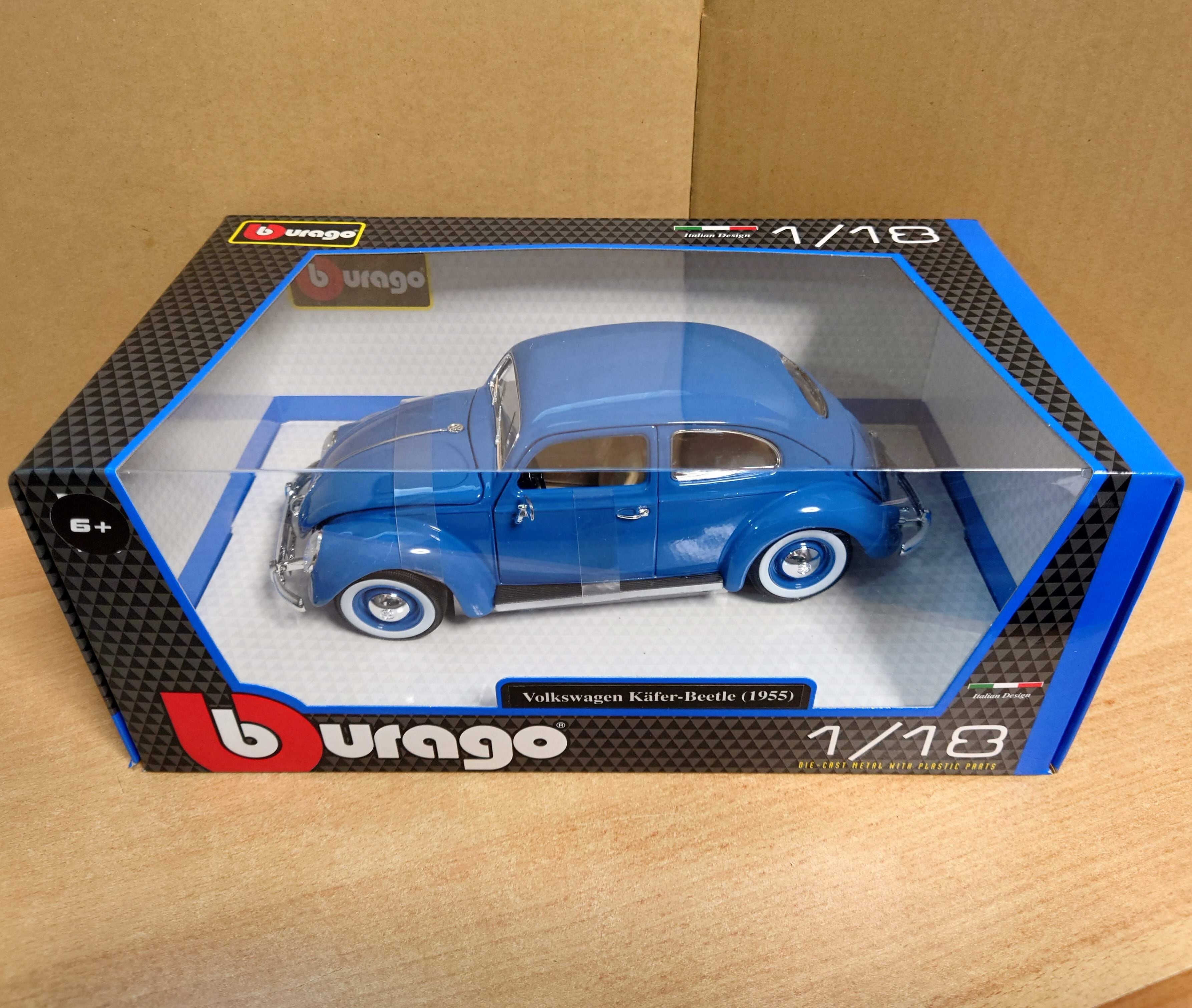 1/18 フォルクスワーゲン ビートル ブルー VW BEETLE 1955 ダイ