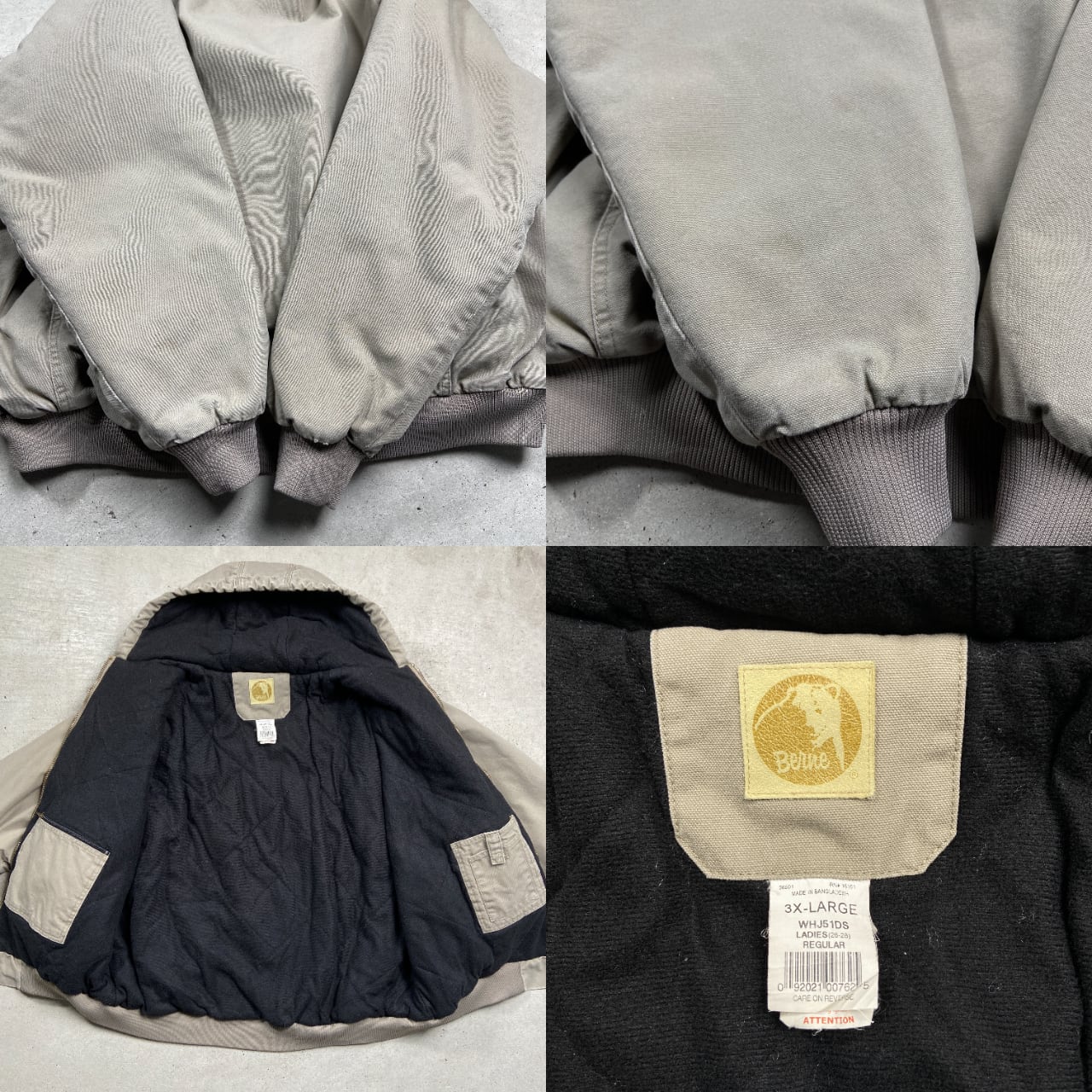 90年代 BERNE ダックジャケット アクティブジャケットタイプ メンズ3XL