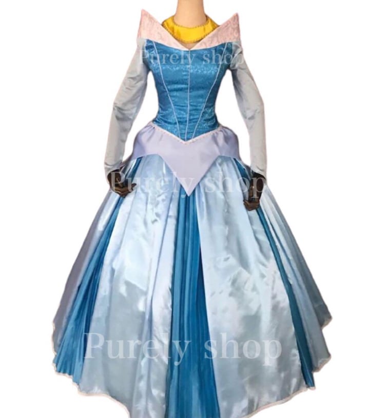 ディズニー 眠れる森の美女 オーロラ姫 青 グリーティングドレス Dハロ
