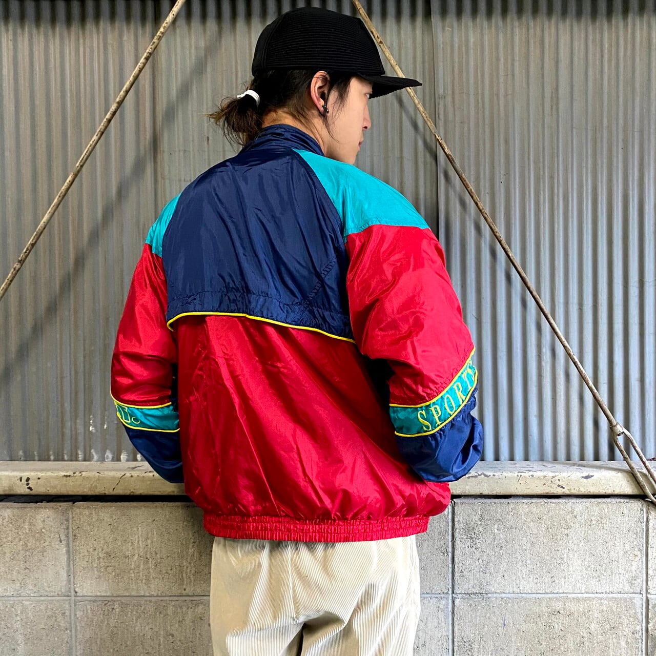 90年代 NIKE ナイキ JUST DO IT. スウォッシュロゴ 切り替え 刺繍