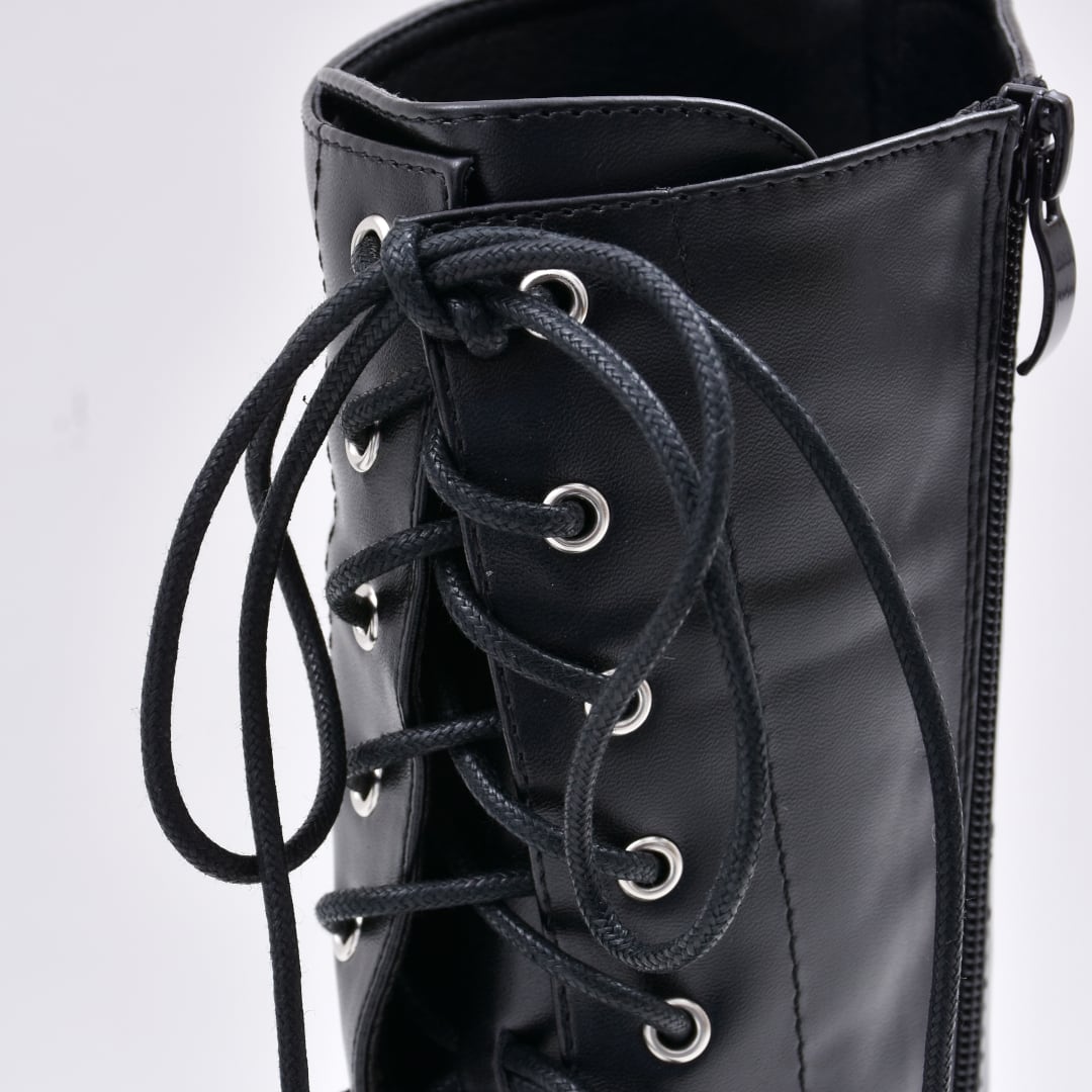 レースアップ厚底ロングブーツ | VOLCAN&APHRODITE