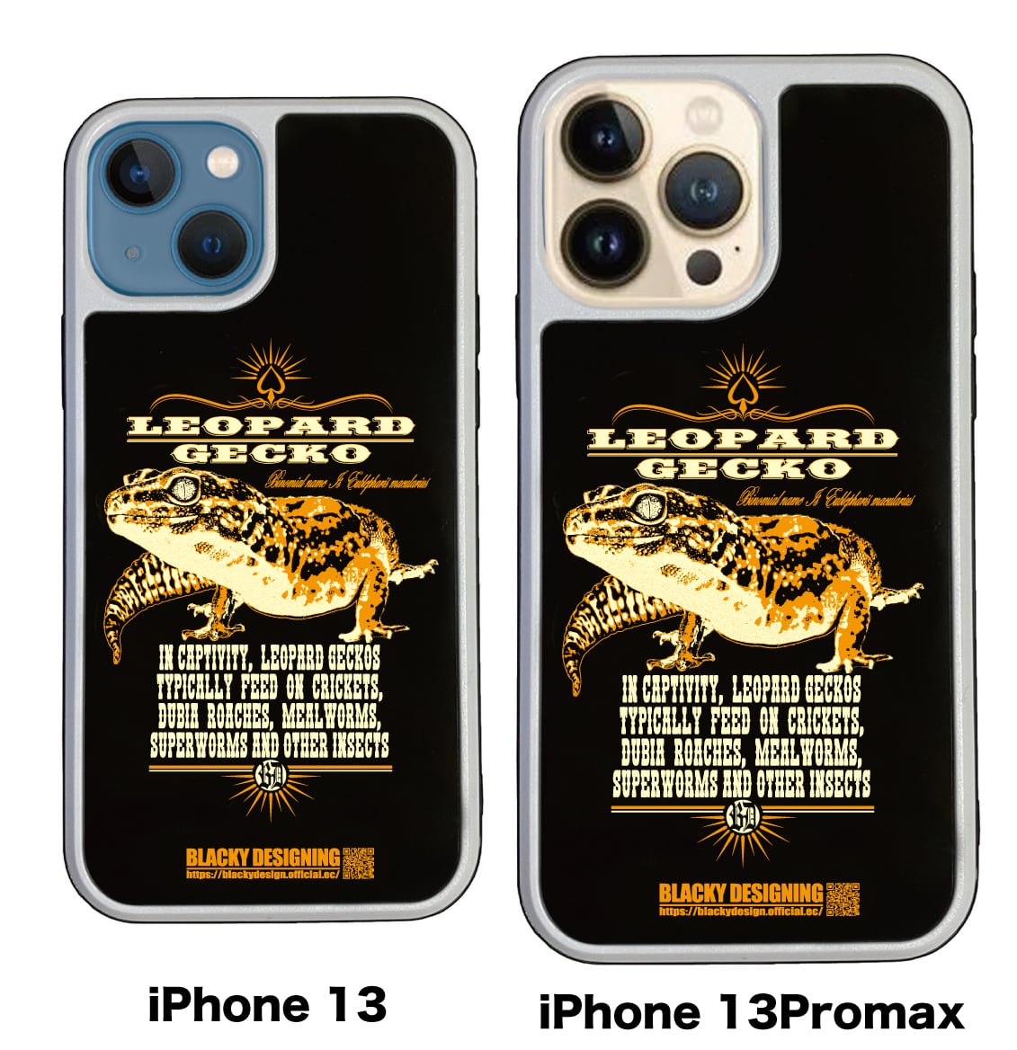 ヒョウモントカゲモドキ強化ガラス製iPhoneケース(送料無料) | Blacky