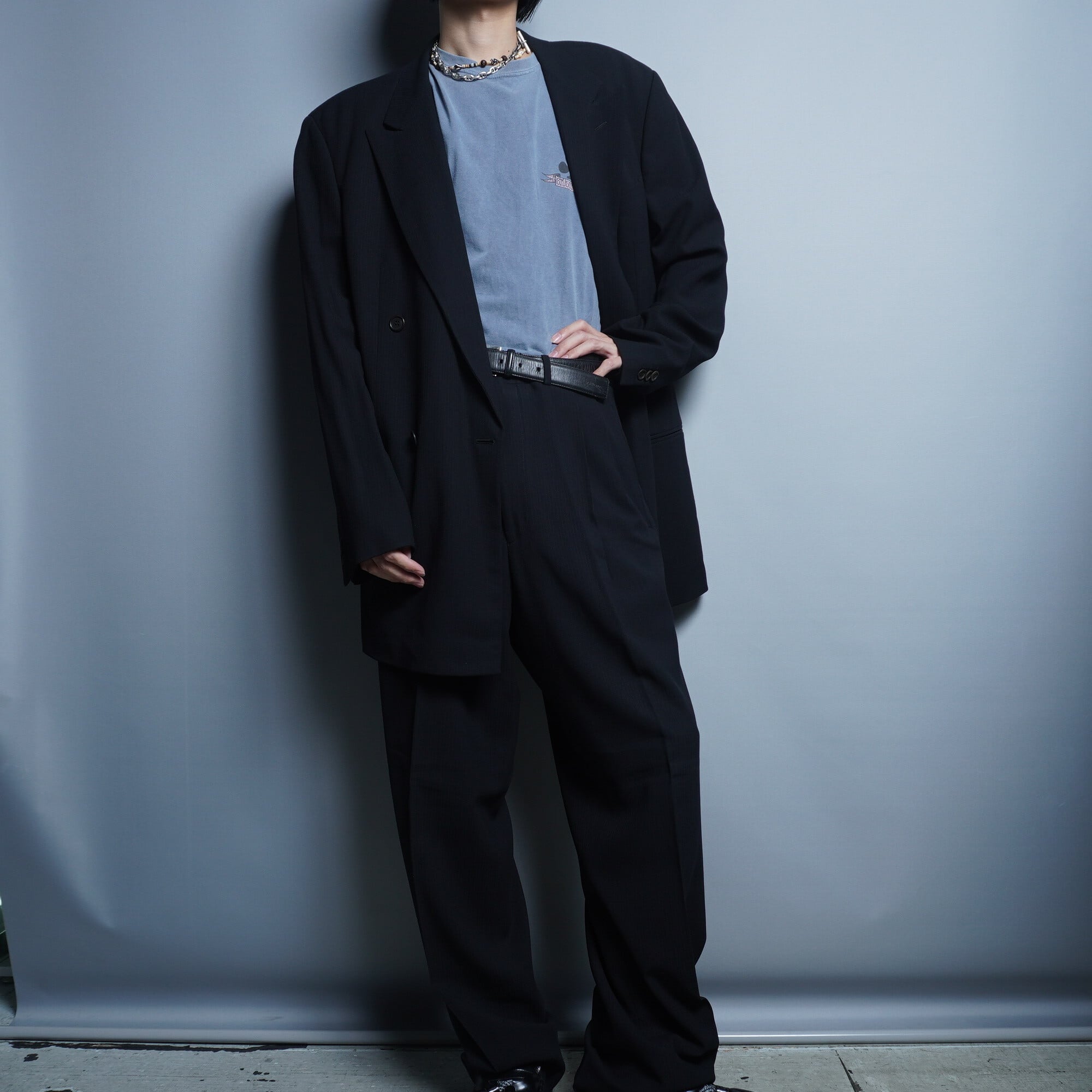 GIORGIO ARMANI】ジョルジオアルマーニ ジャガードストライプ ウール