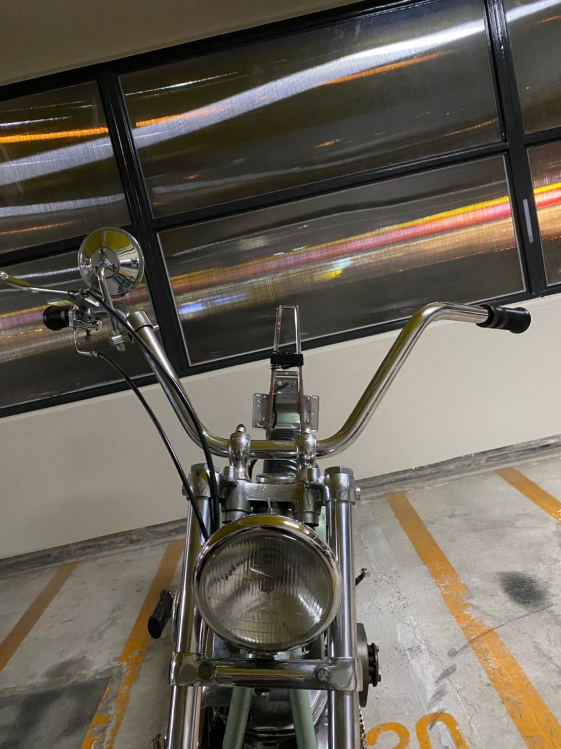 Chopper uphandle 【8インチ ナロー メッキ】1インチバー Daihan