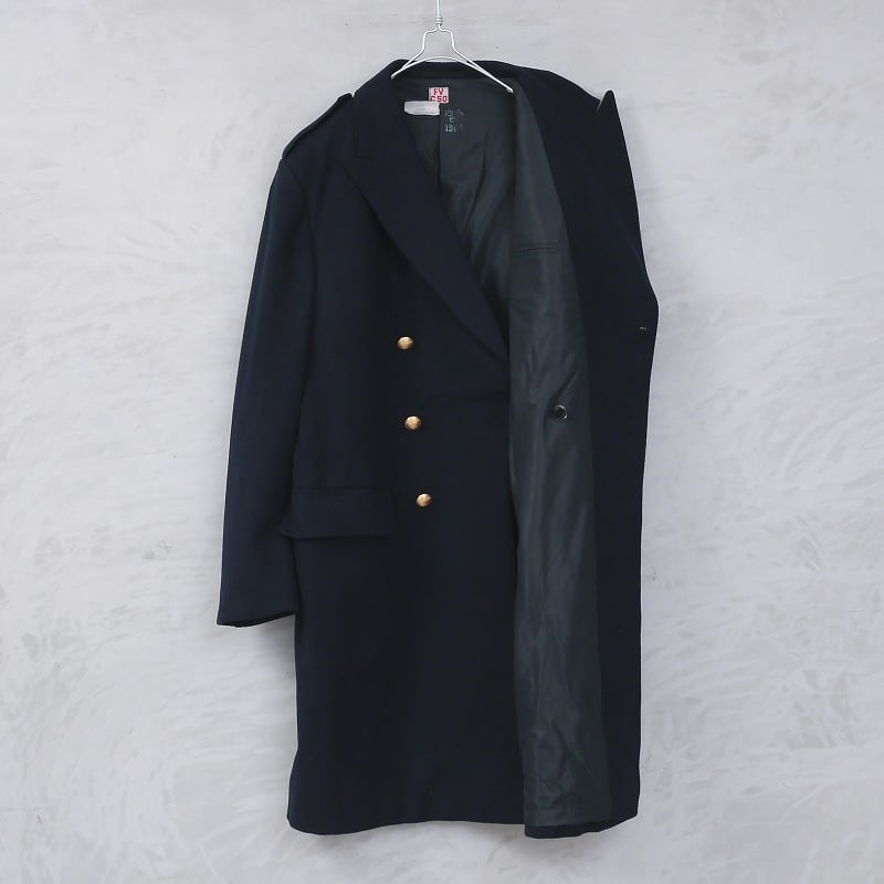 実物 新品 デッドストック スウェーデン軍 ウールロングコート【00860