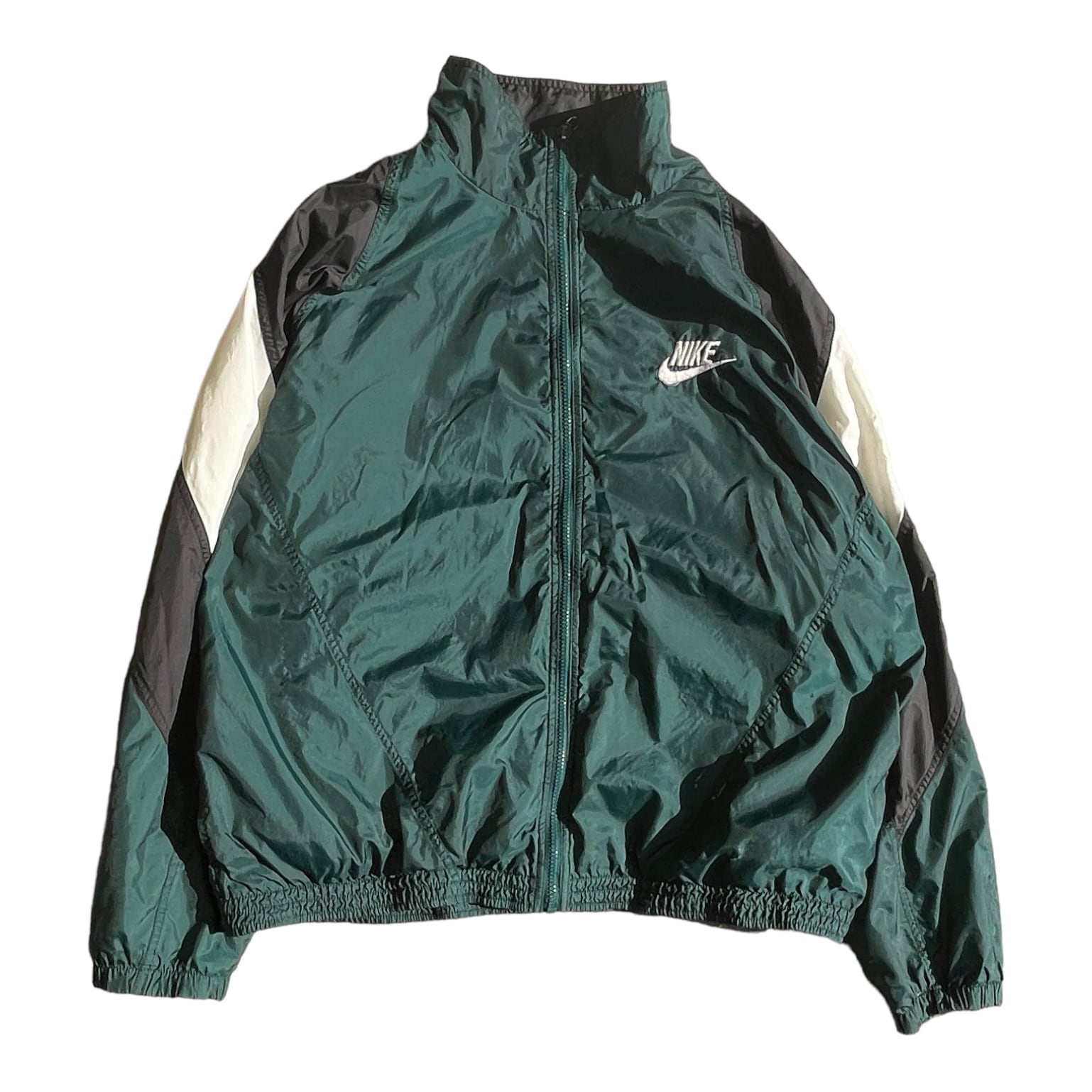 90's NIKE ナイキ ナイロンジャケット 緑/白/黒 XLサイズ | The First