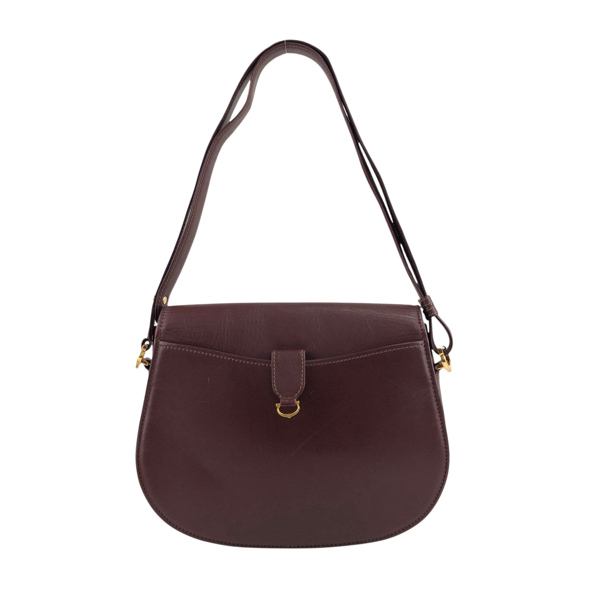 Cartier カルティエ マストライン ショルダーバッグ ボルドー ロゴ