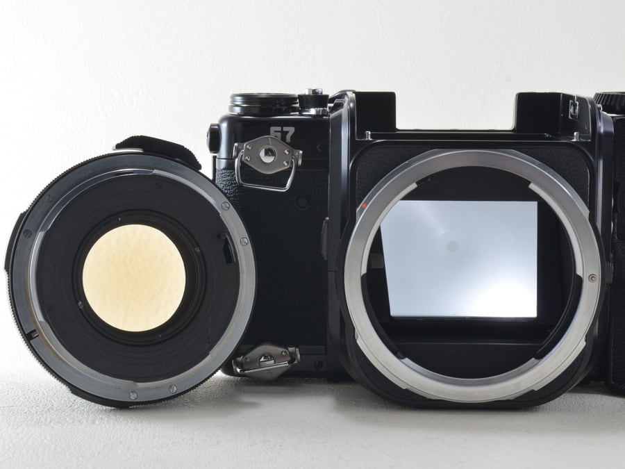 PENTAX 67 TTL / smc TAKUMAR 6×7 105mm F2.4 木製グリップ付 整備済
