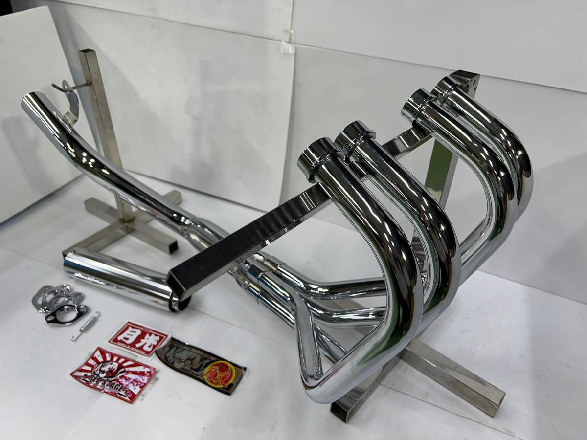 音の戦国 猪武者シリーズ XJR400 4HM 月光管 メッキ サイレンサー