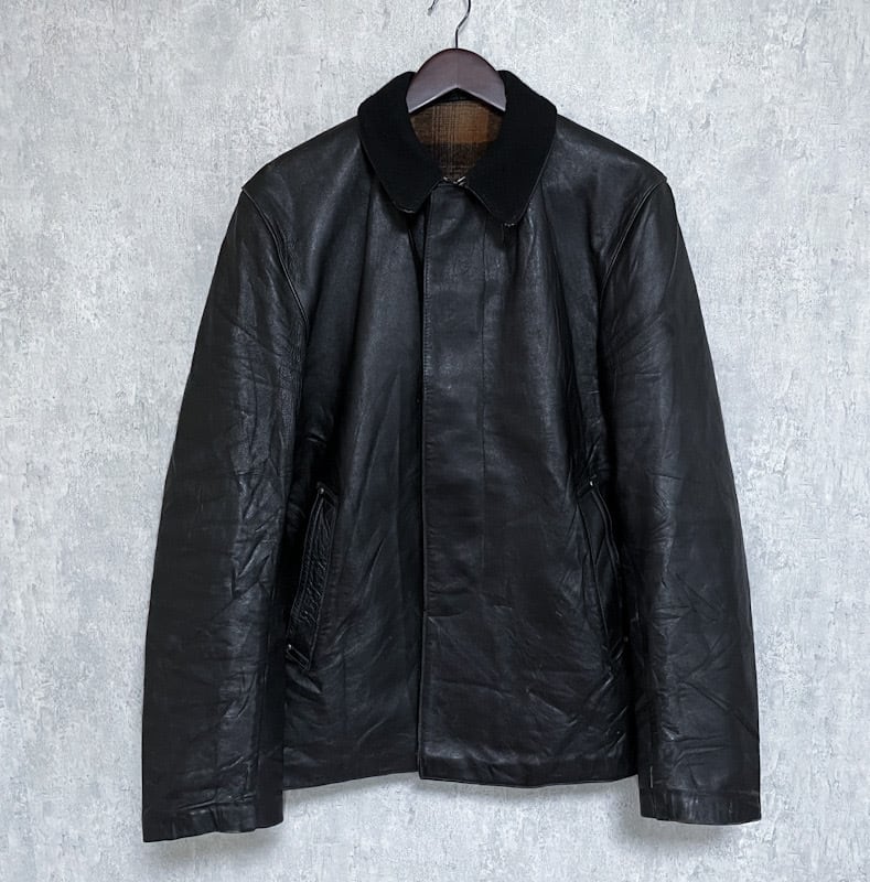 50s FRENCH FIREMAN フランス ファイヤーマン ウール襟 レザー