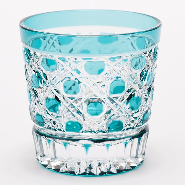 江戸切子 クリスタル酒グラス（エメラルドグリーン） | 江戸切子の製造