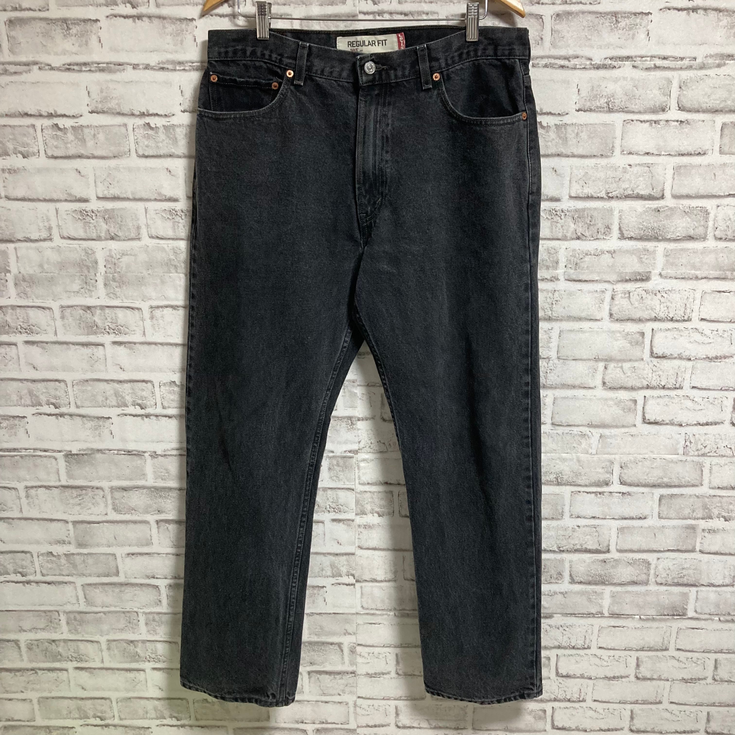 Levi's 505】W36×L30 Denim Jeans リーバイス 505 ブラックデニム
