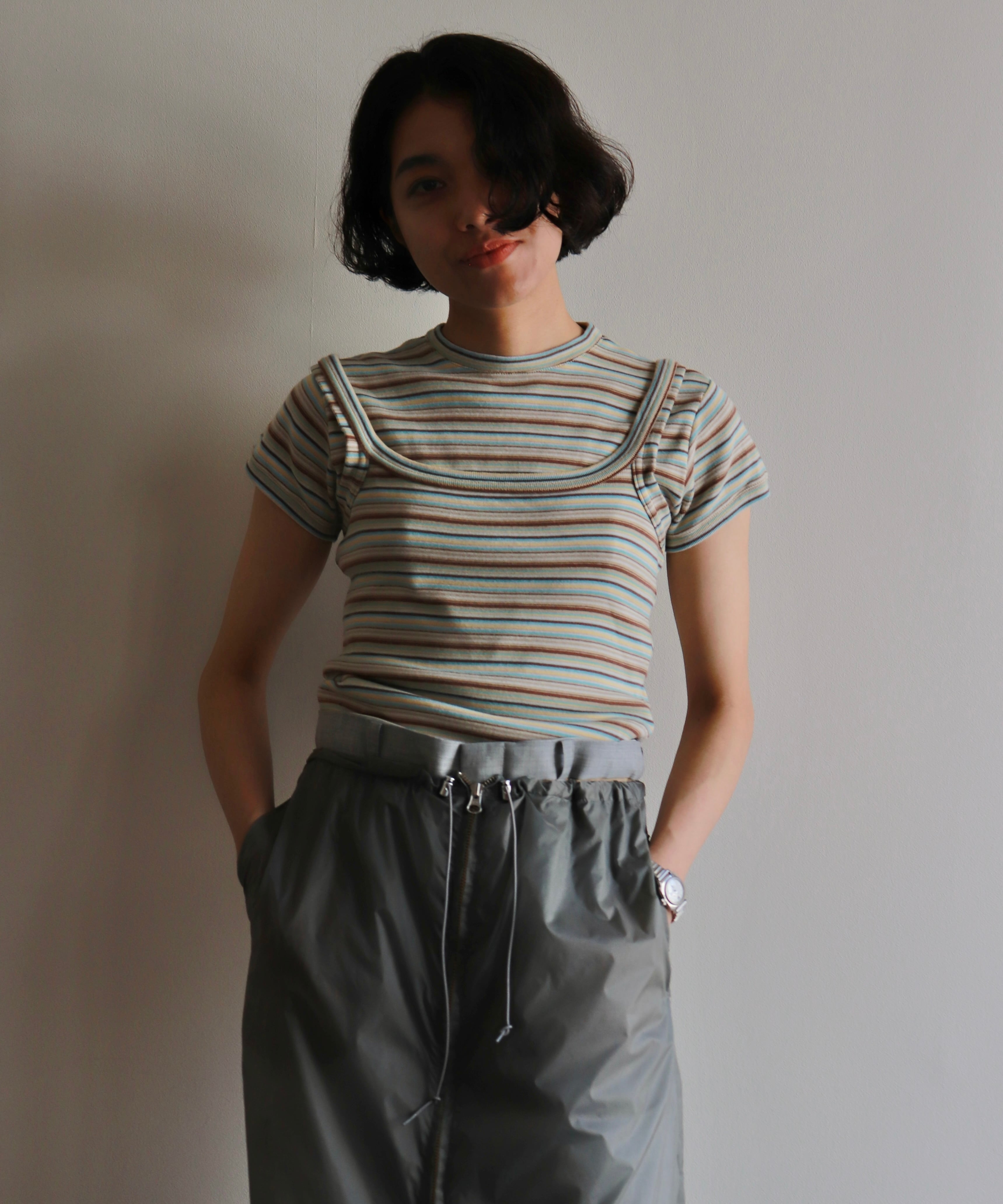 FUMIKA_UCHIDA MULTICOLOR STRIPE CAMISOLE