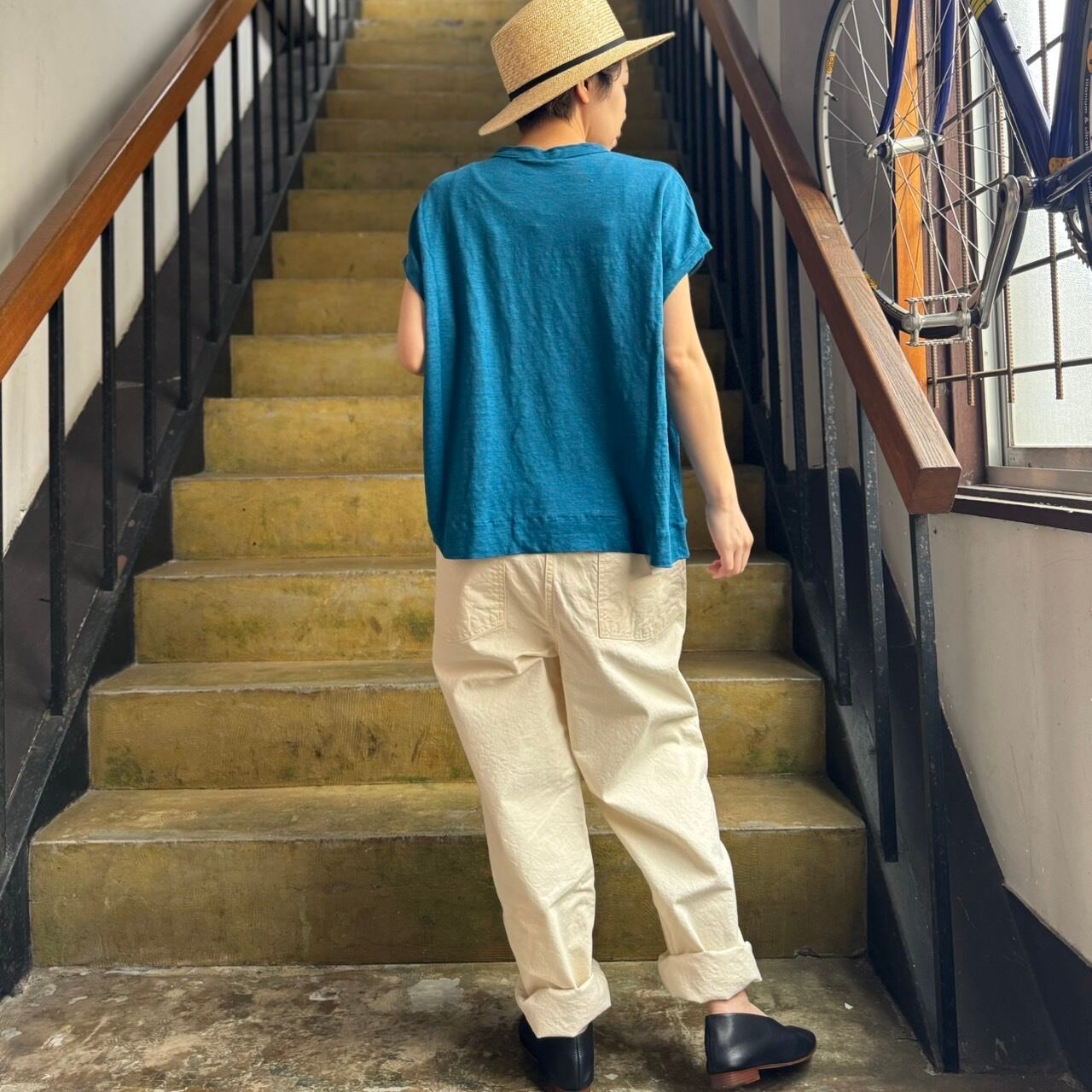 OMNIGOD - ネップツイルPWイージーパンツ(アイボリー) | clever elephant