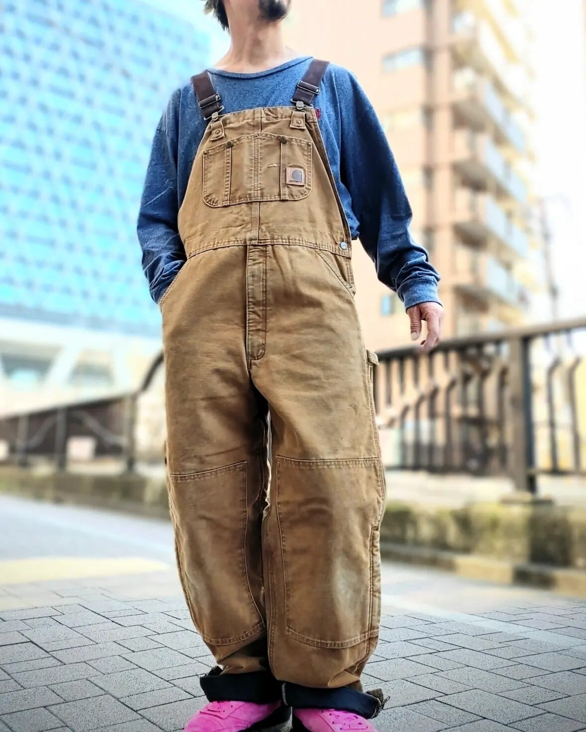 Carhartt カーハート オーバーオール ダブルニー ダック 中綿入り 古着