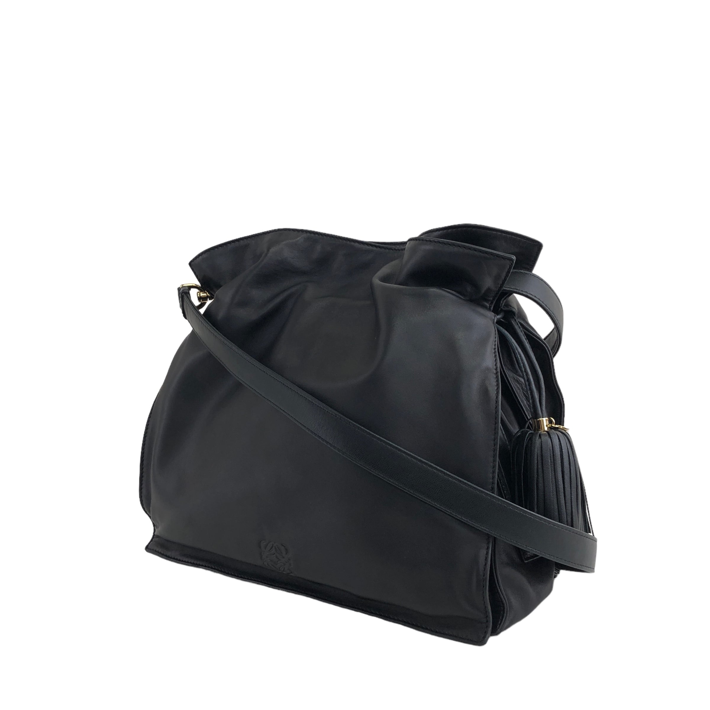 LOEWE ロエベ フラメンコ アナグラム ショルダーバッグ ブラック