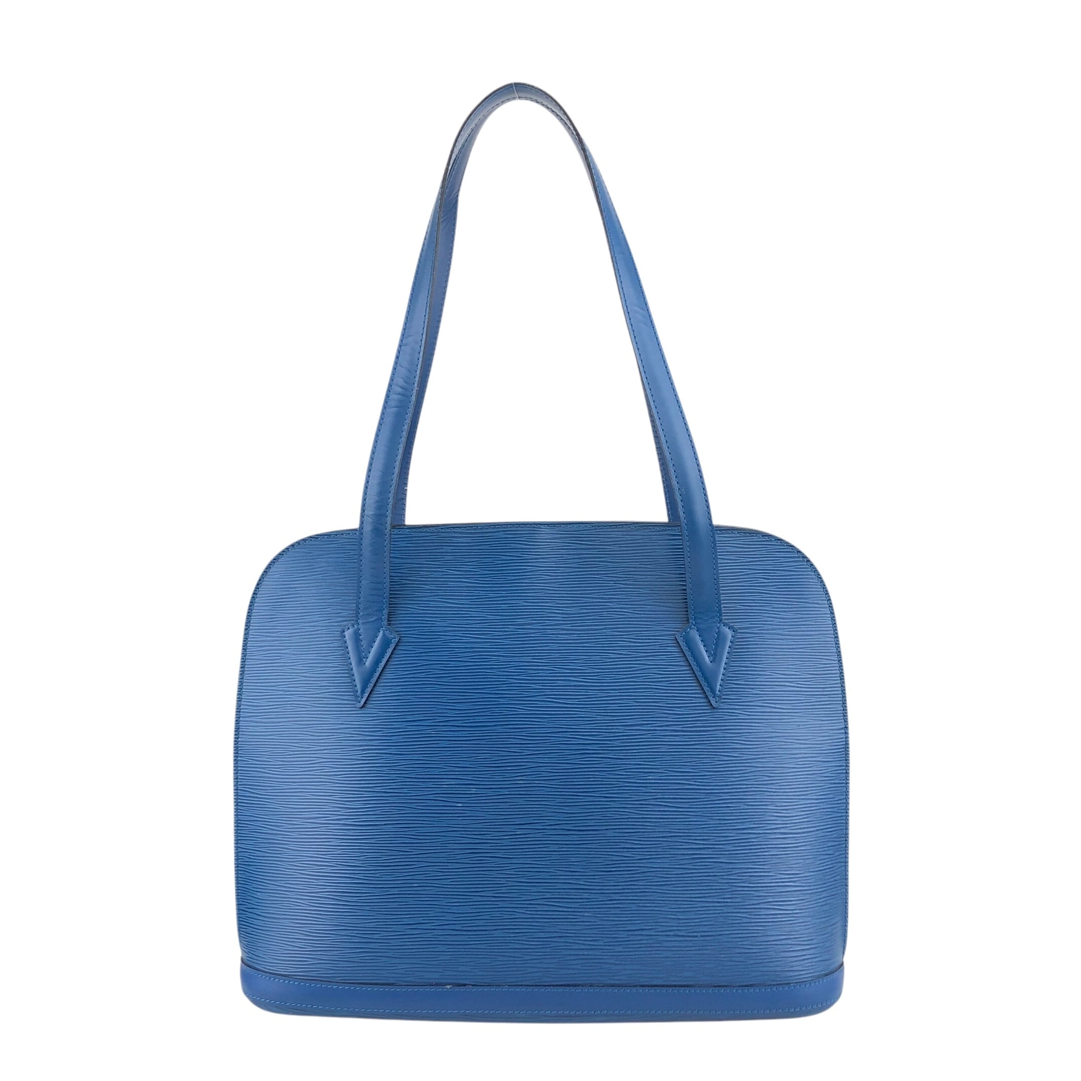 LOUIS VUITTON ルイヴィトン エピ トートバッグ ブルー レザー