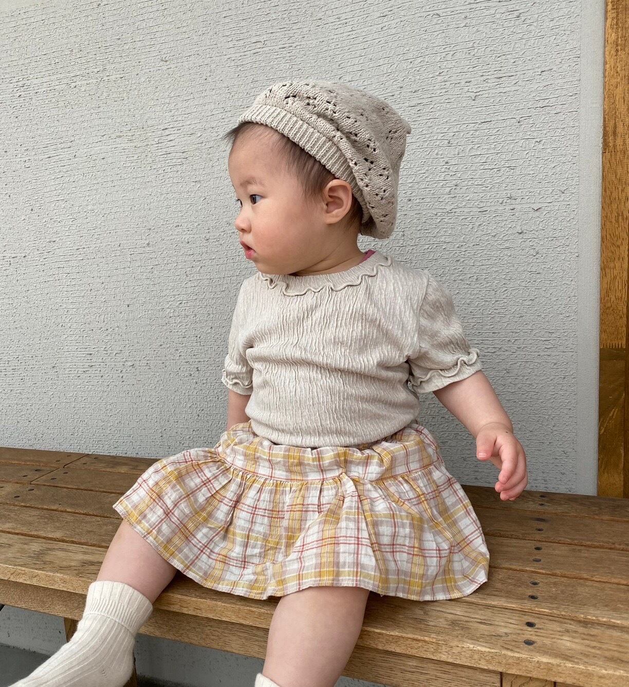 モンべべ スカート ナチュラル S モンべべスカートナチュラルS