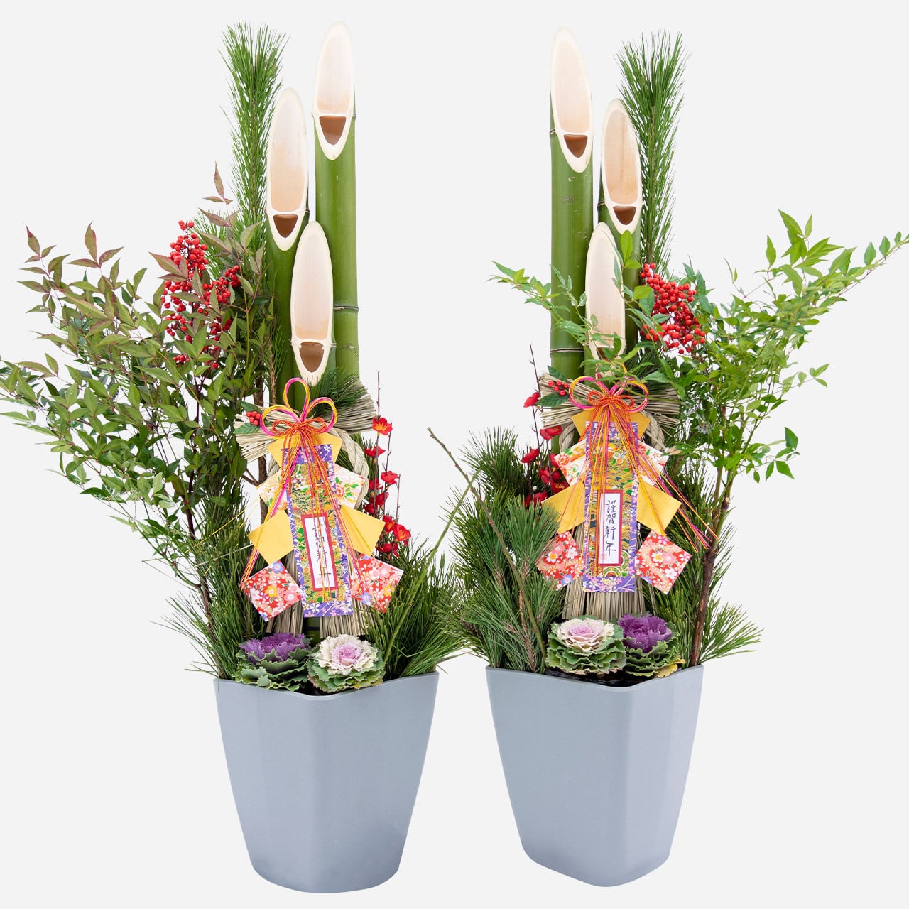 笑い竹門松 120cm（一対） | 門松専門店 えびす屋