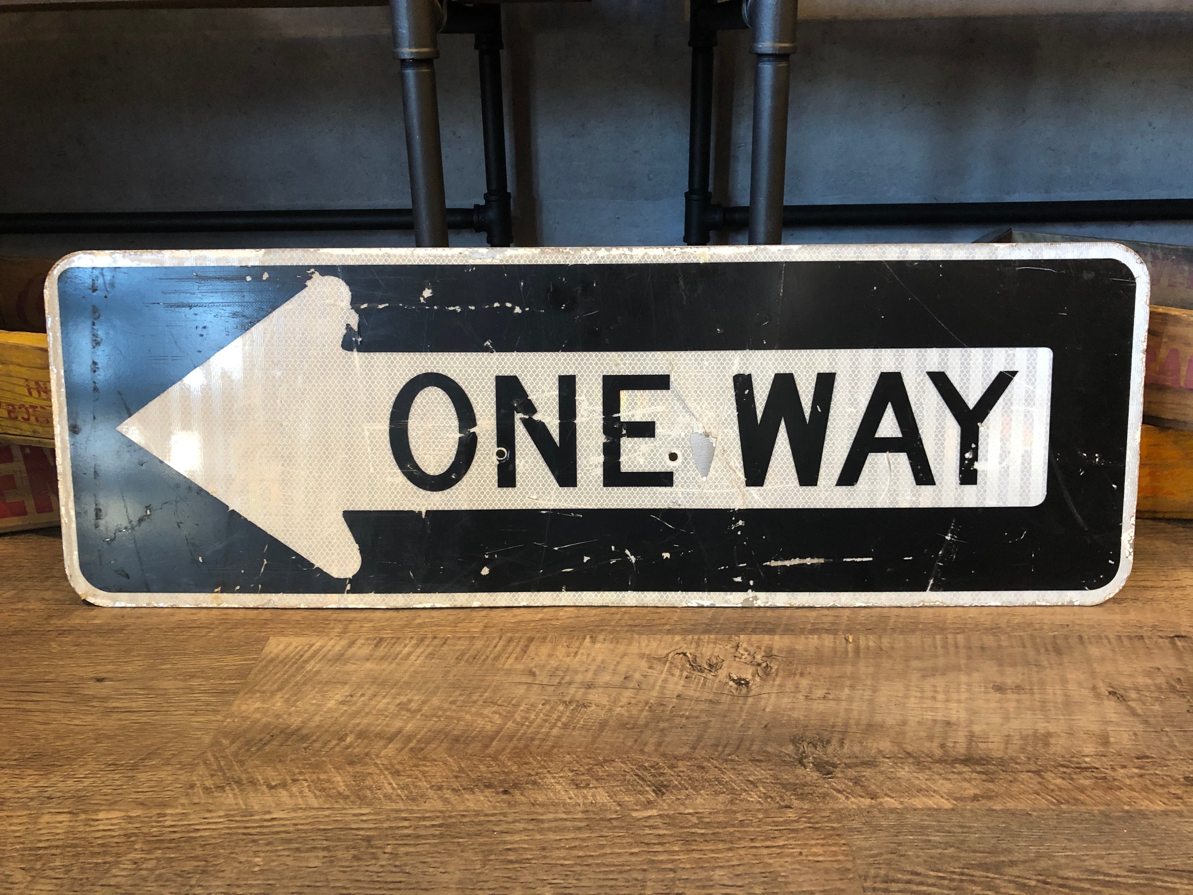 ヴィンテージロードサイン 看板 「ONE WAY」 | earl