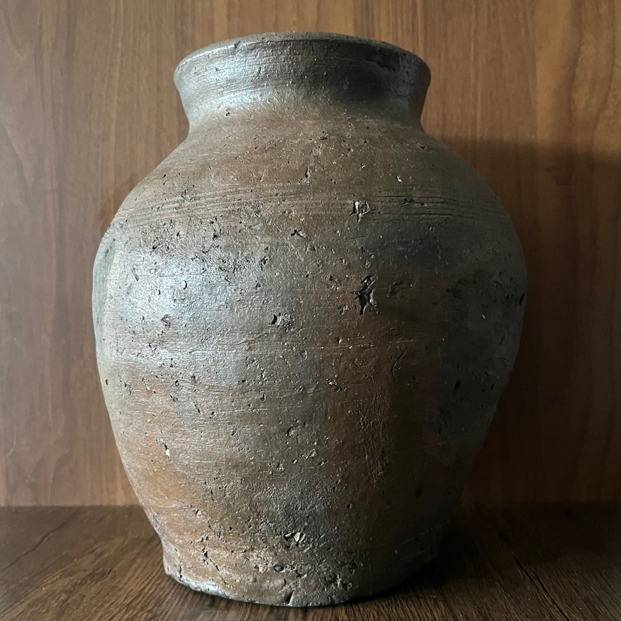 鎌倉時代 古備前壺】高さ24cm 重厚な歴史と美を宿す本物保証の逸品