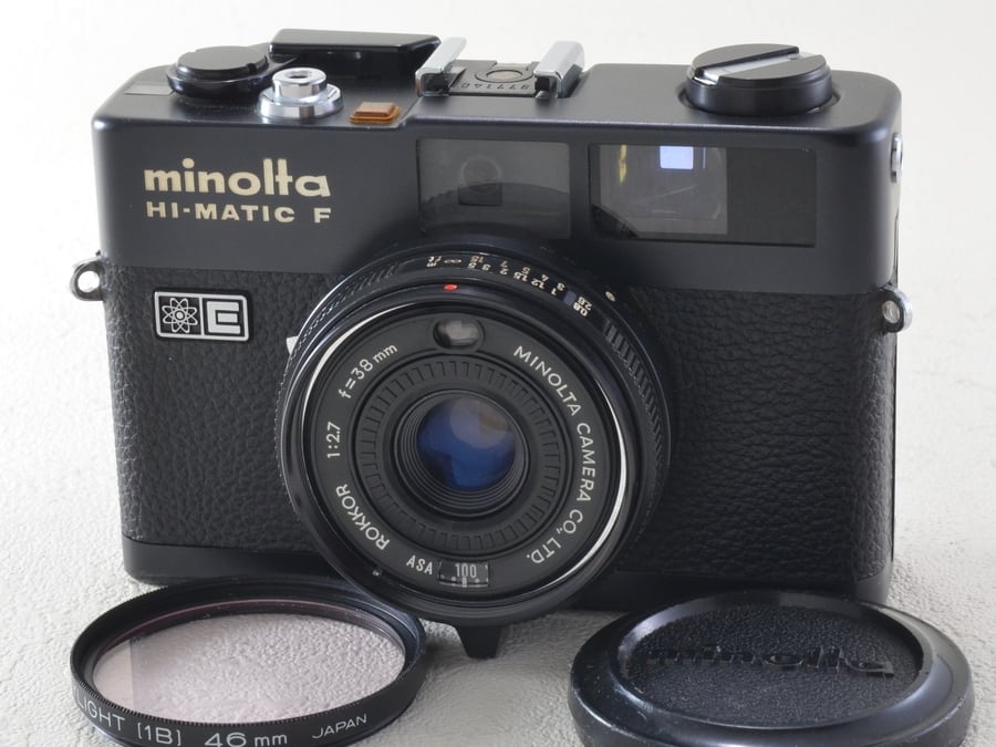 MINOLTA HI-MATIC F ブラック / ROKKOR 38mm F2.7 ミノルタ（50614