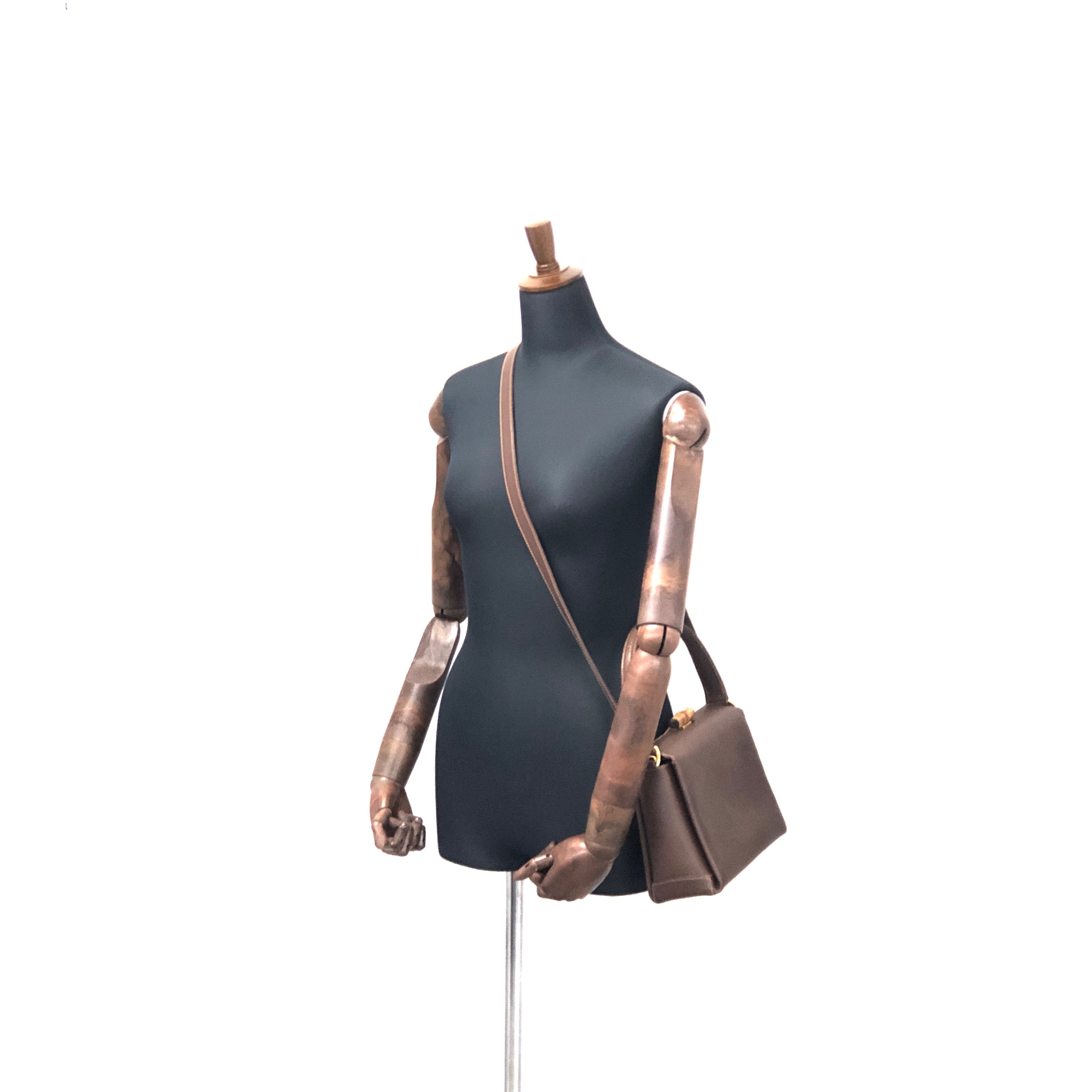 GUCCI グッチ バンブー ターンロック レザー 2way ショルダーバッグ