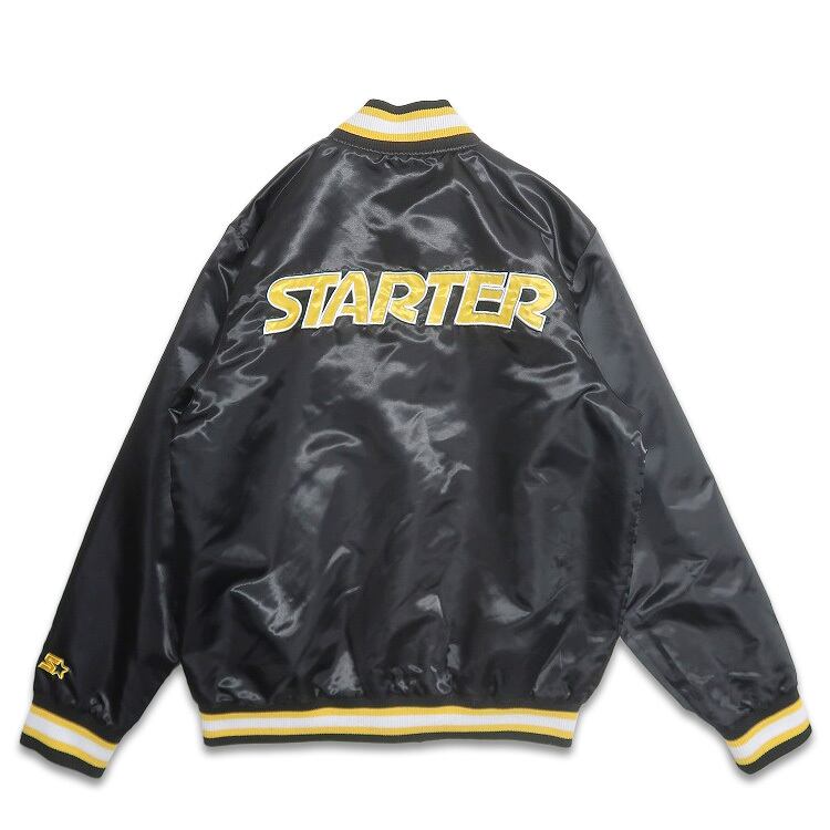 古着 STARTER スターター 中綿 スタジャン 刺繍 ブラック 表記：M