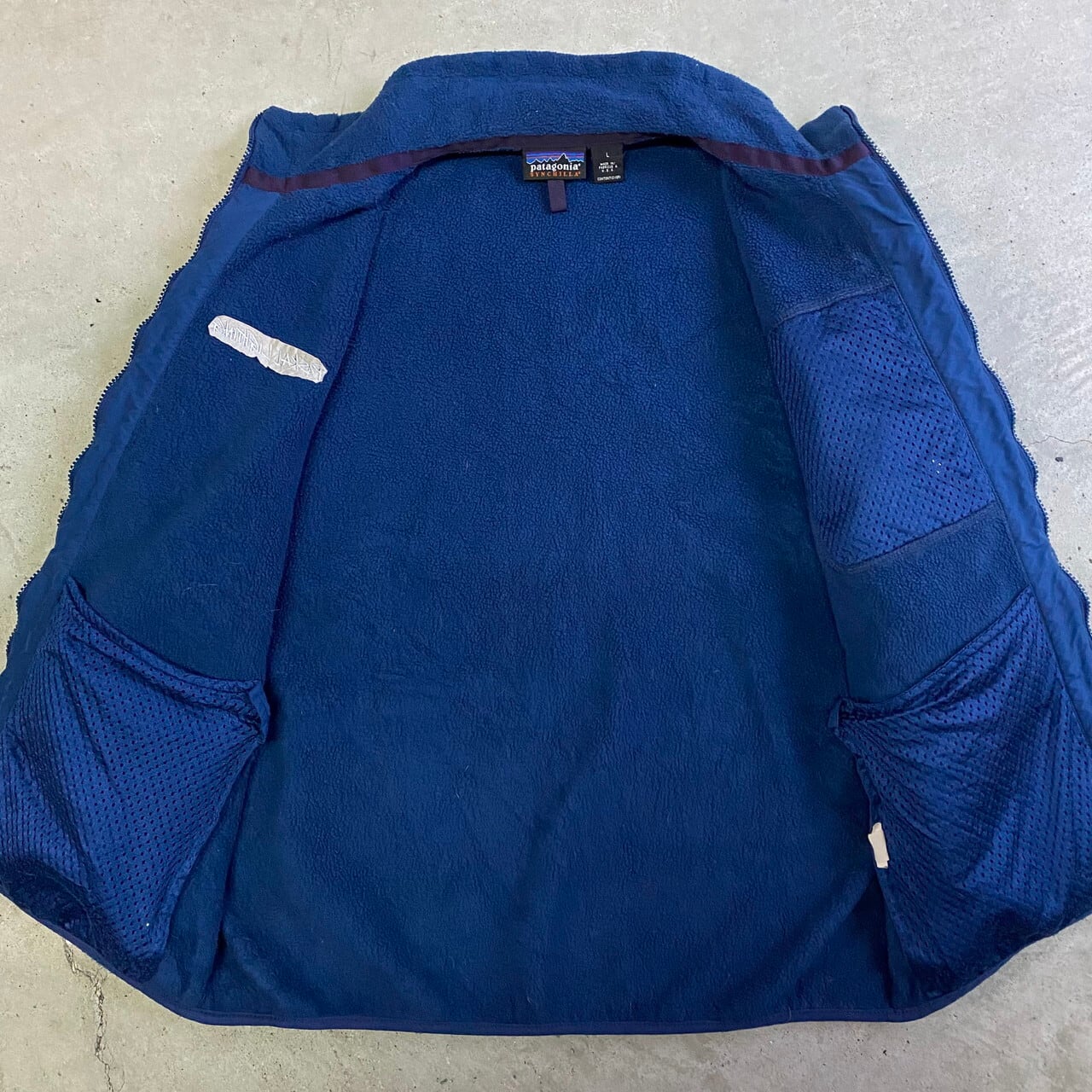 96年製 USA製 patagonia パタゴニア 企業ロゴ刺繍 フルジップ シンチラ