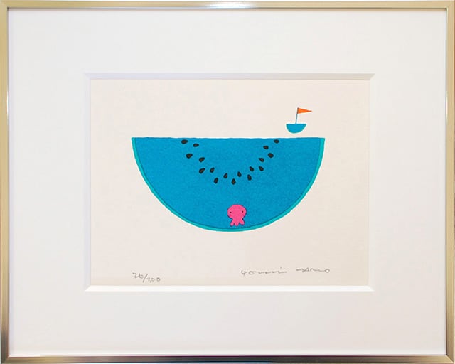 版画 「すいかの夏」 ※著者直筆サイン入り | 五味太郎 アネックス