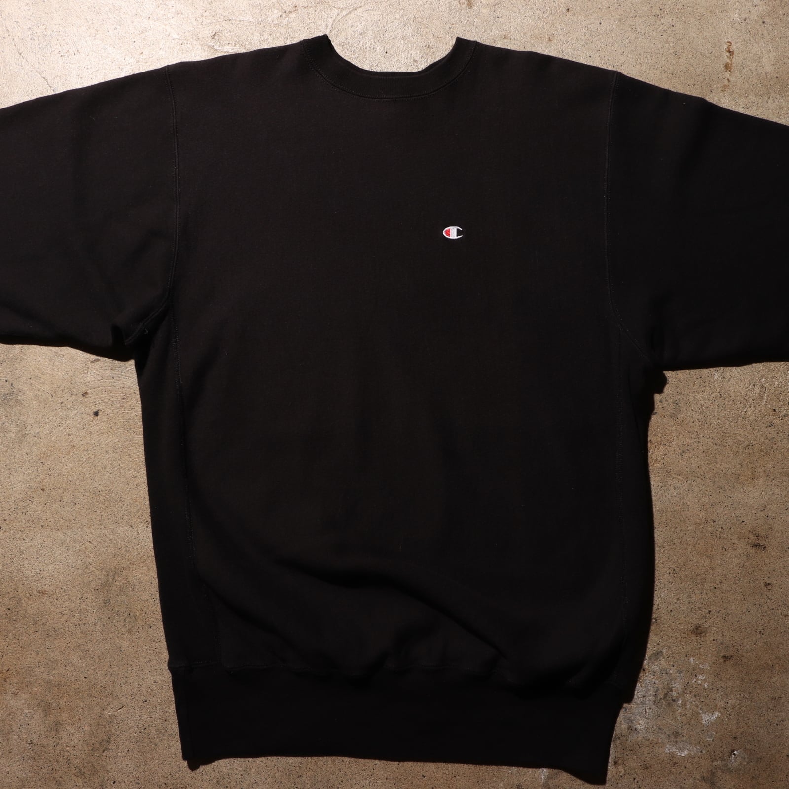 極美品 2XL 黒無地 90s リバースウィーブ チャンピオン スウェット