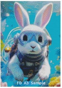 ダイヤモンドアート A3 うさぎのスキューバダイビング (通常/フルAB